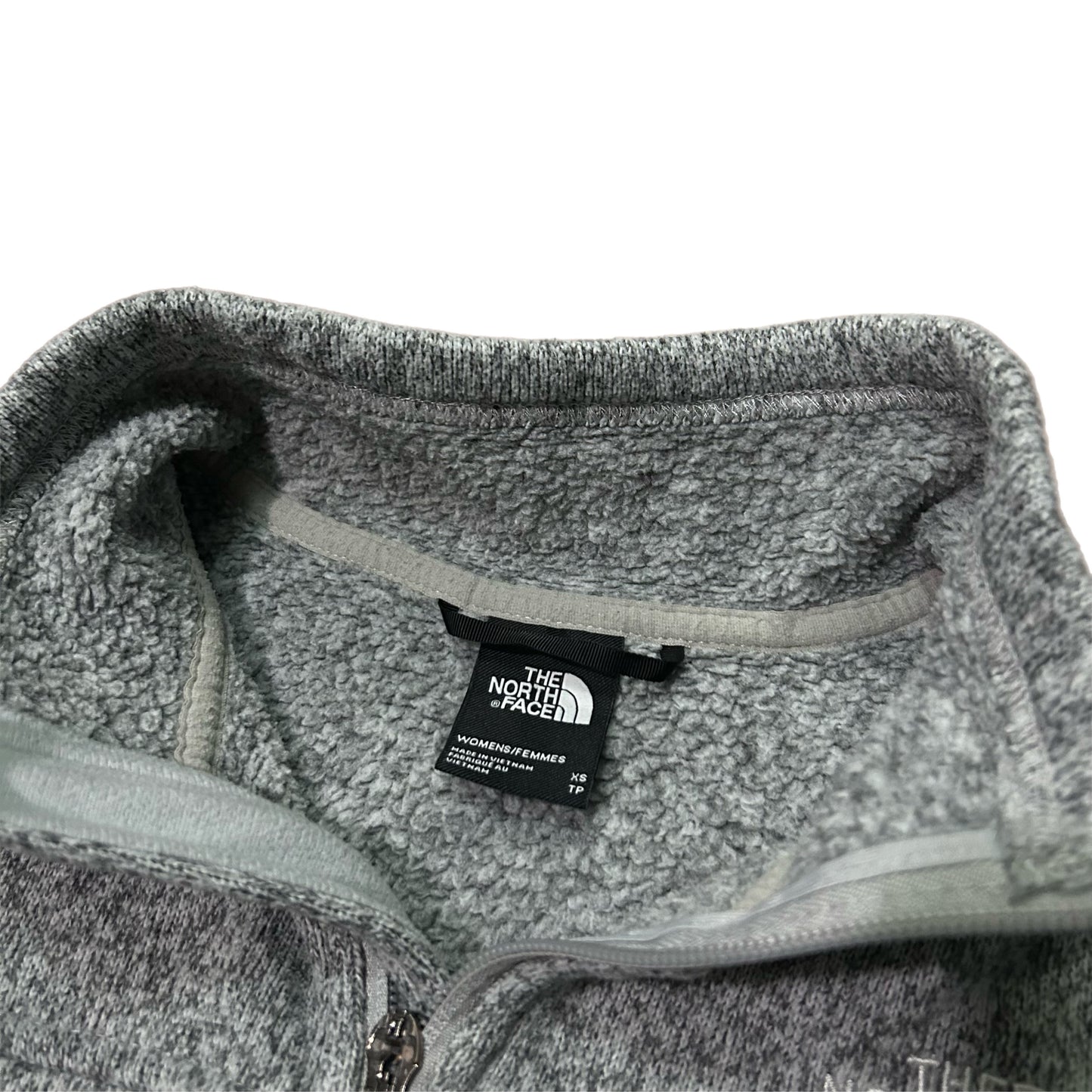(XS) Women The North Face Fleece Grey/White