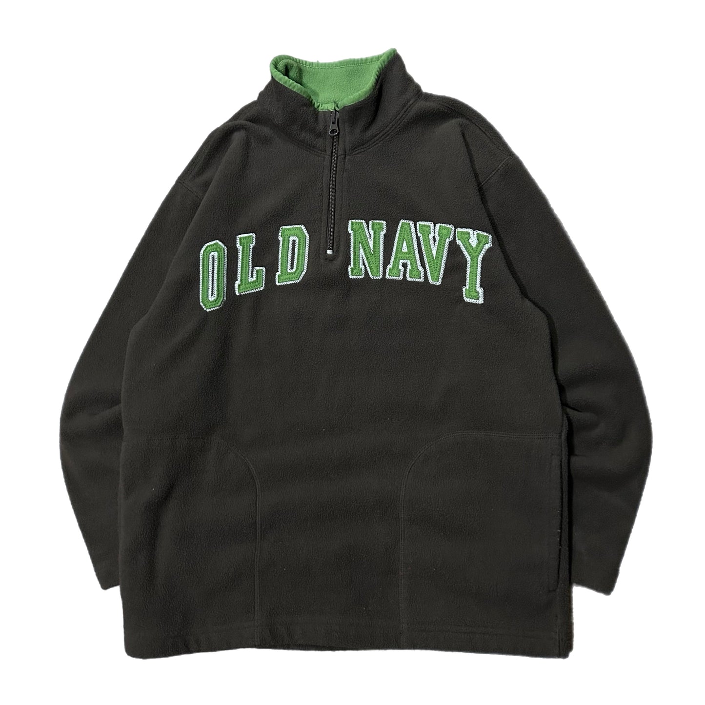 (M) Y2K Old Navy Lime Quarter-Zip Fleece