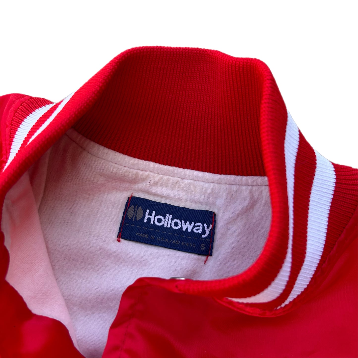 (S) Vintage Holloway B-1B Red Bomber Jacket