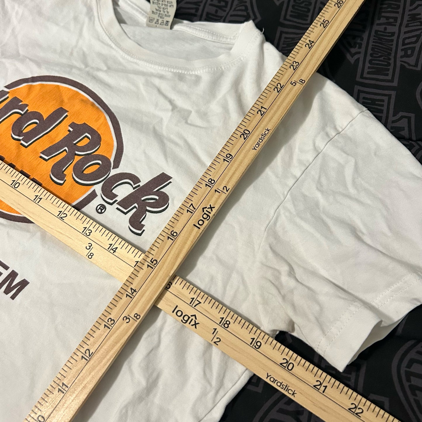 (S) Vintage 90s Hard Rock Cafe Jerusalem White Graphic T-Shirt
