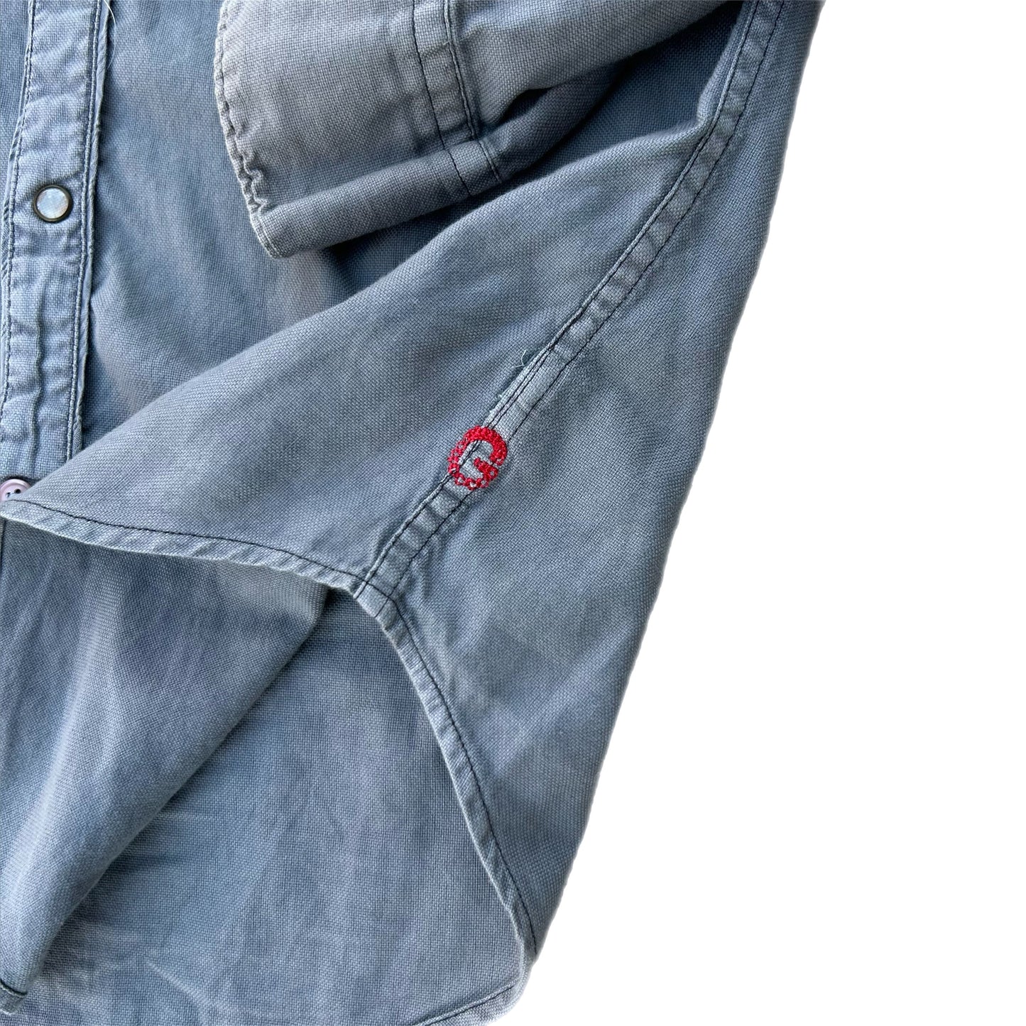 (M) 2006 Guess Jeans Gray Button-Up