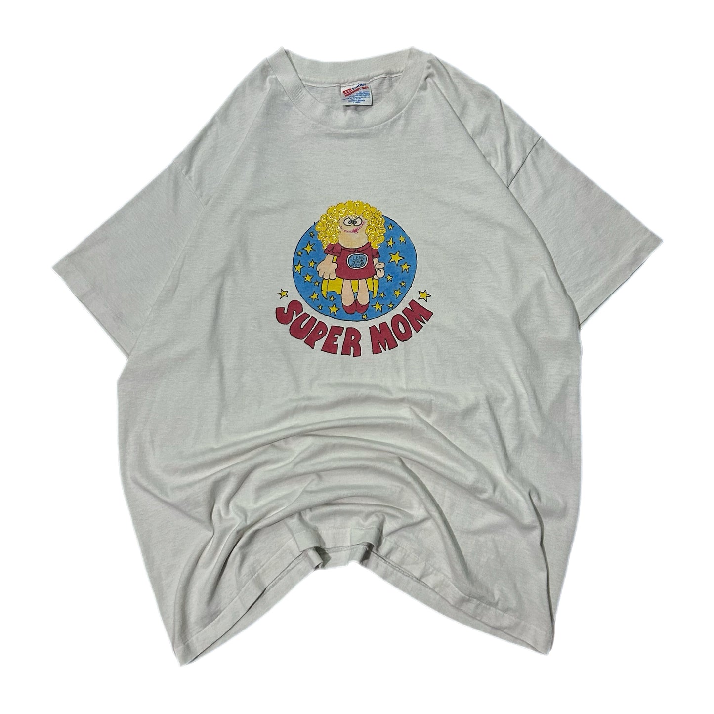 (XL) 90s Super-Mom White Shirt