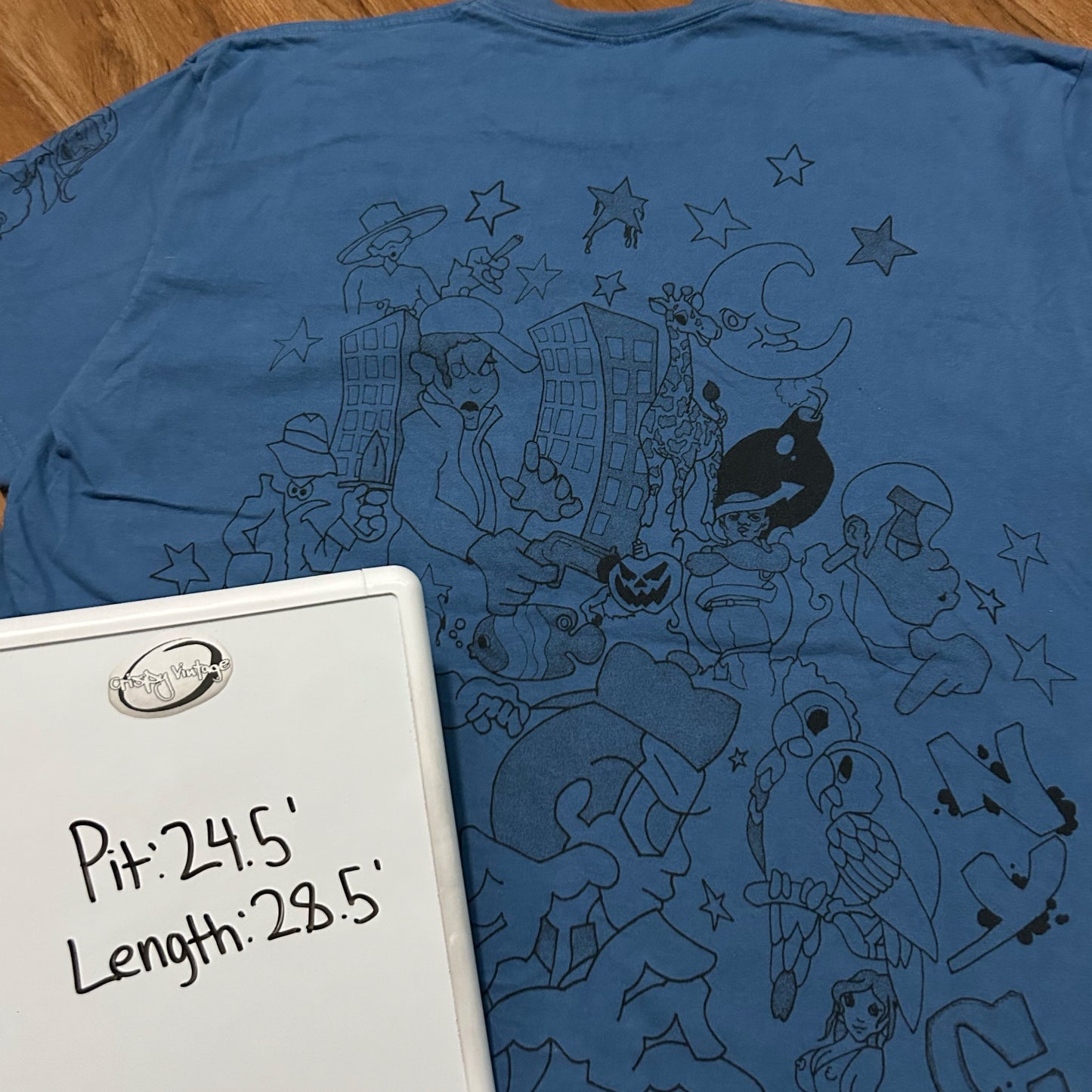 (XL) Supreme FW23 Downtown Faded Blue Graphic T-Shirt