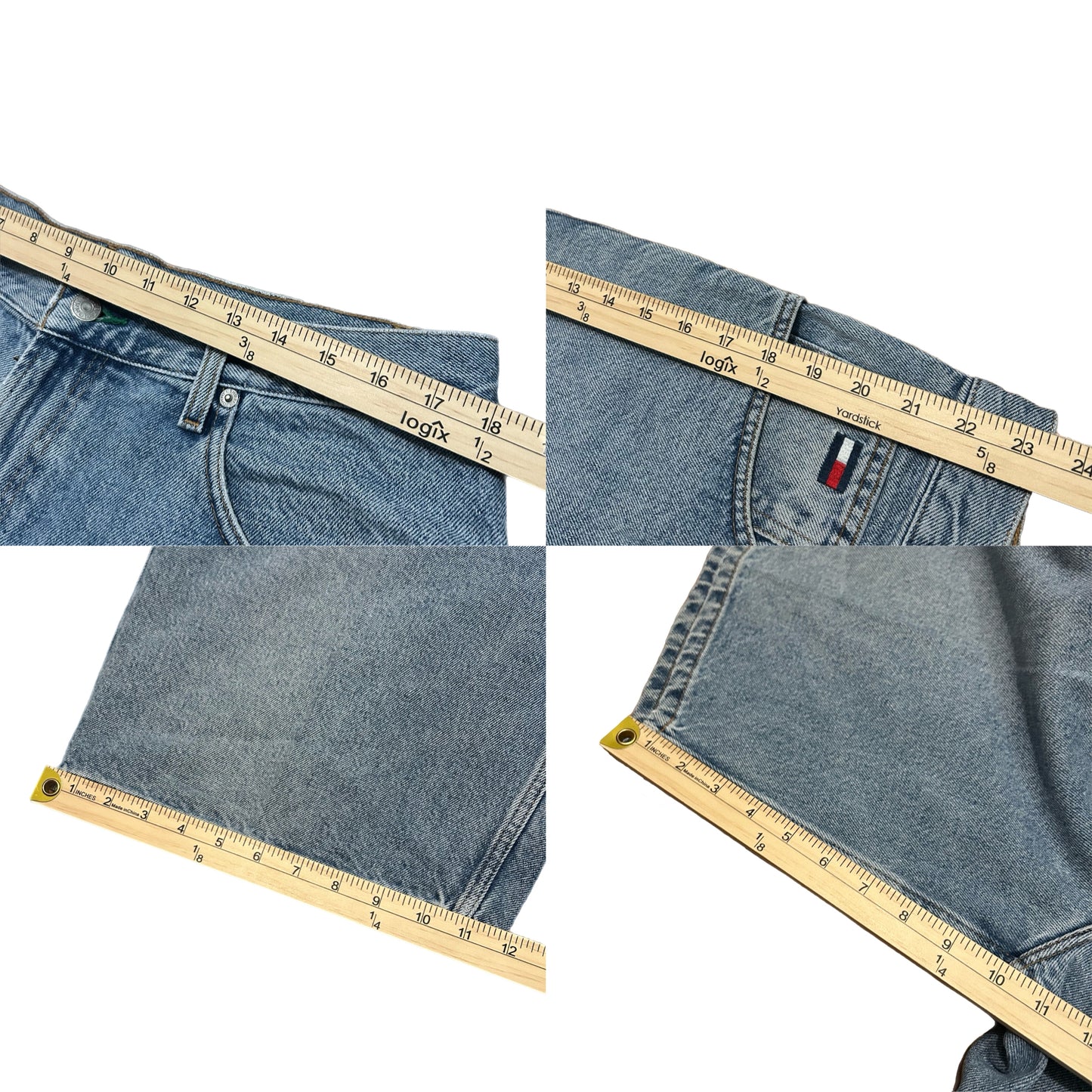 (36) Vintage Tommy Hilfiger Baggy Denim Shorts