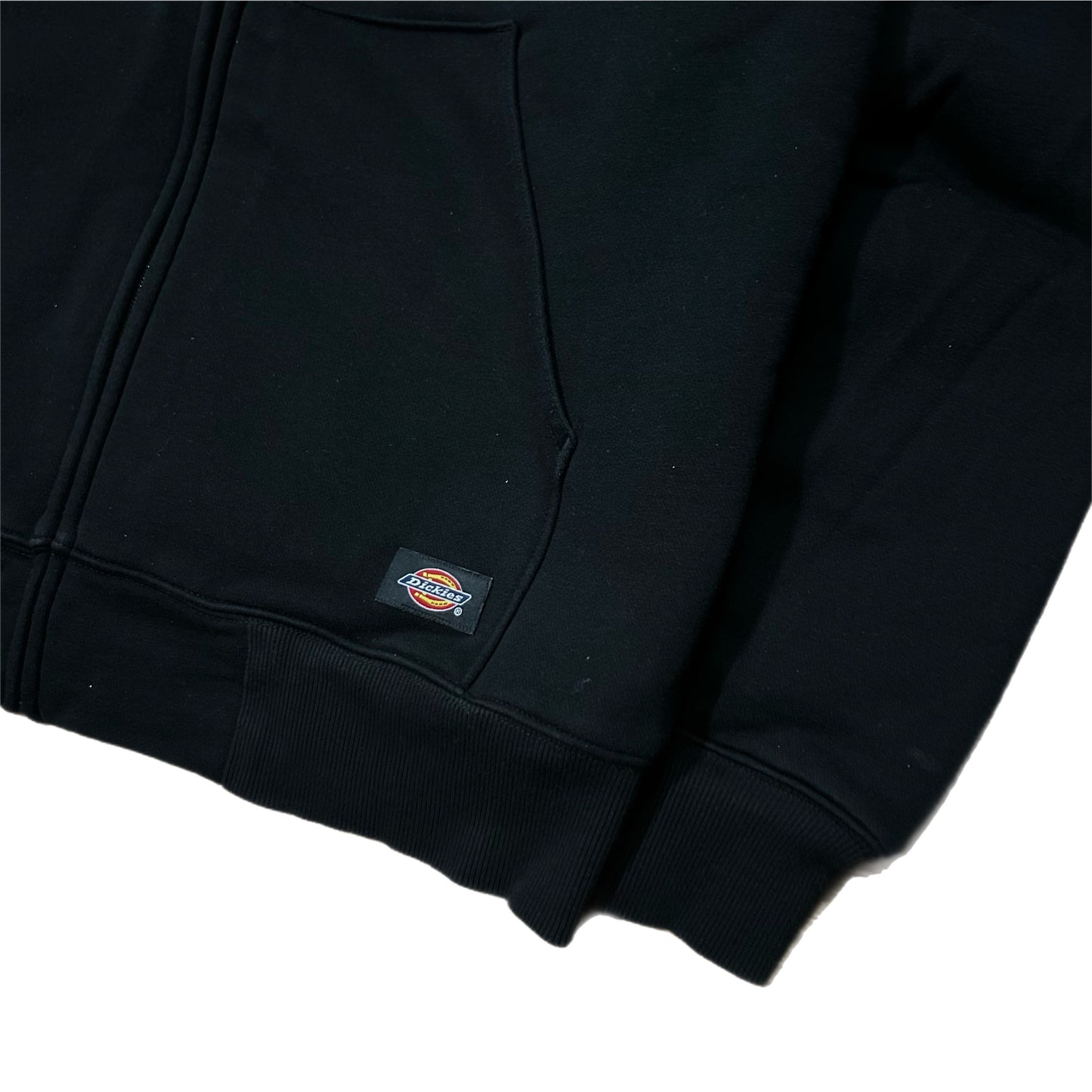 (L) Dickies Sherpa Lining Black Zip-Up Hoodie