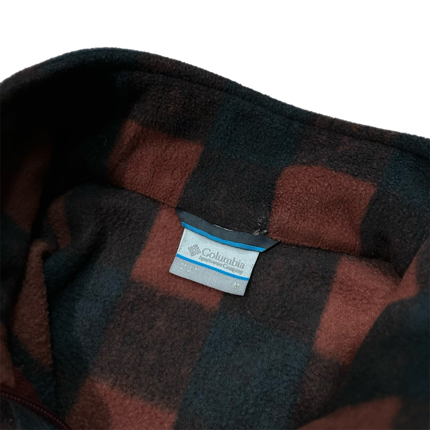 (M) Columbia Fleece Red Flannel Plaid Zip-Up