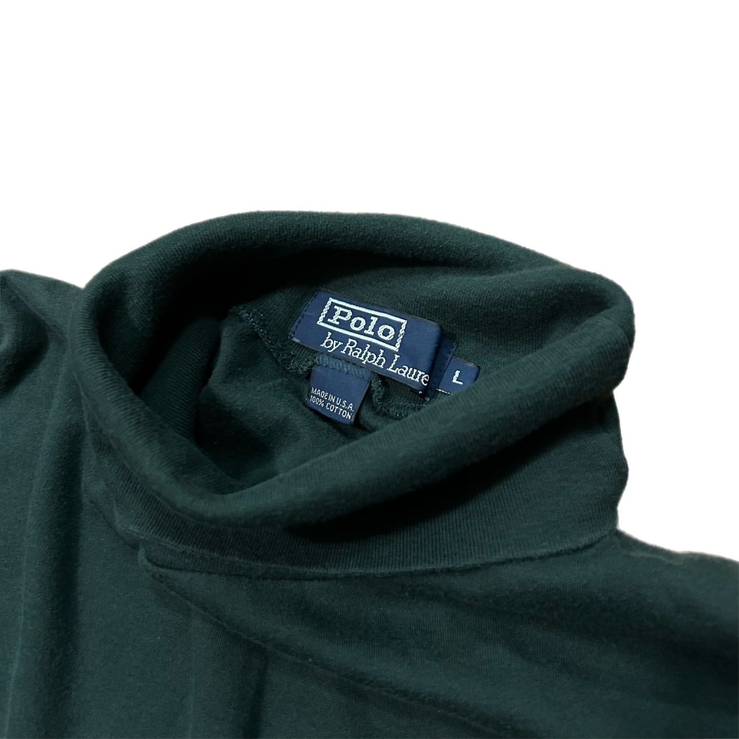 (L) Vintage Ralph Lauren Polo Forest Green Turtleneck