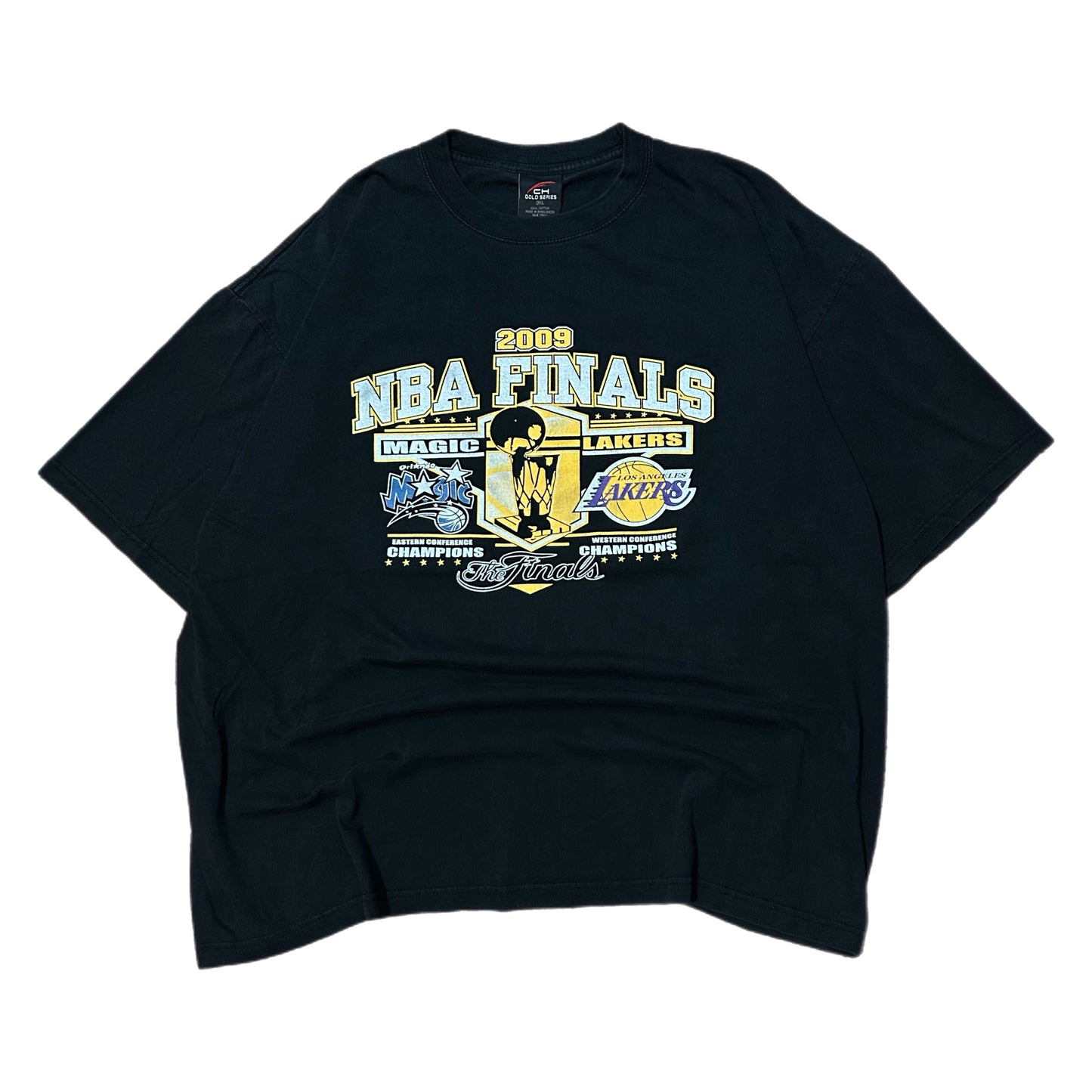 (XXL) 2009 NBA Finals Orlando Magic/Los Angeles Lakers Black Shirt