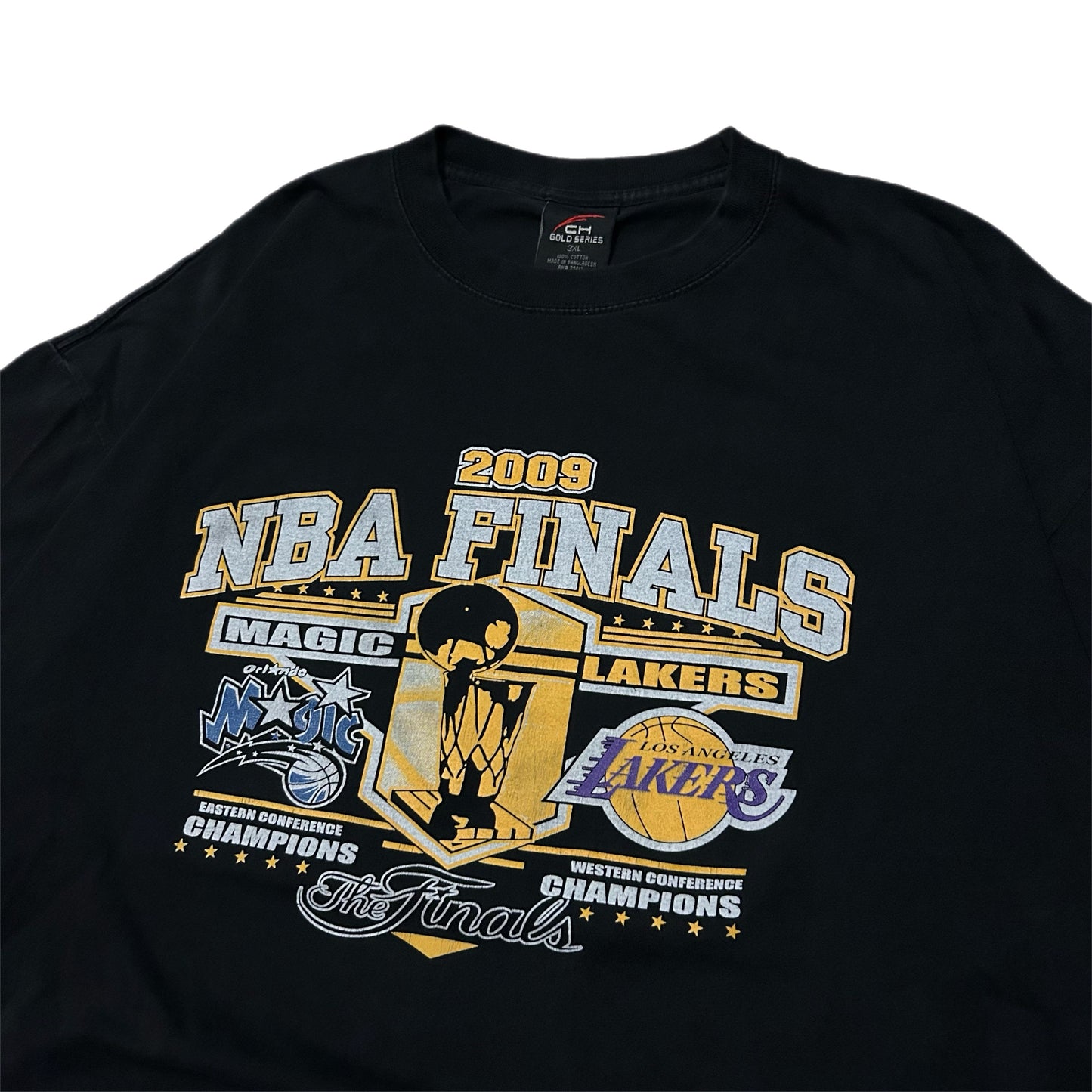 (XXL) 2009 NBA Finals Orlando Magic/Los Angeles Lakers Black Shirt