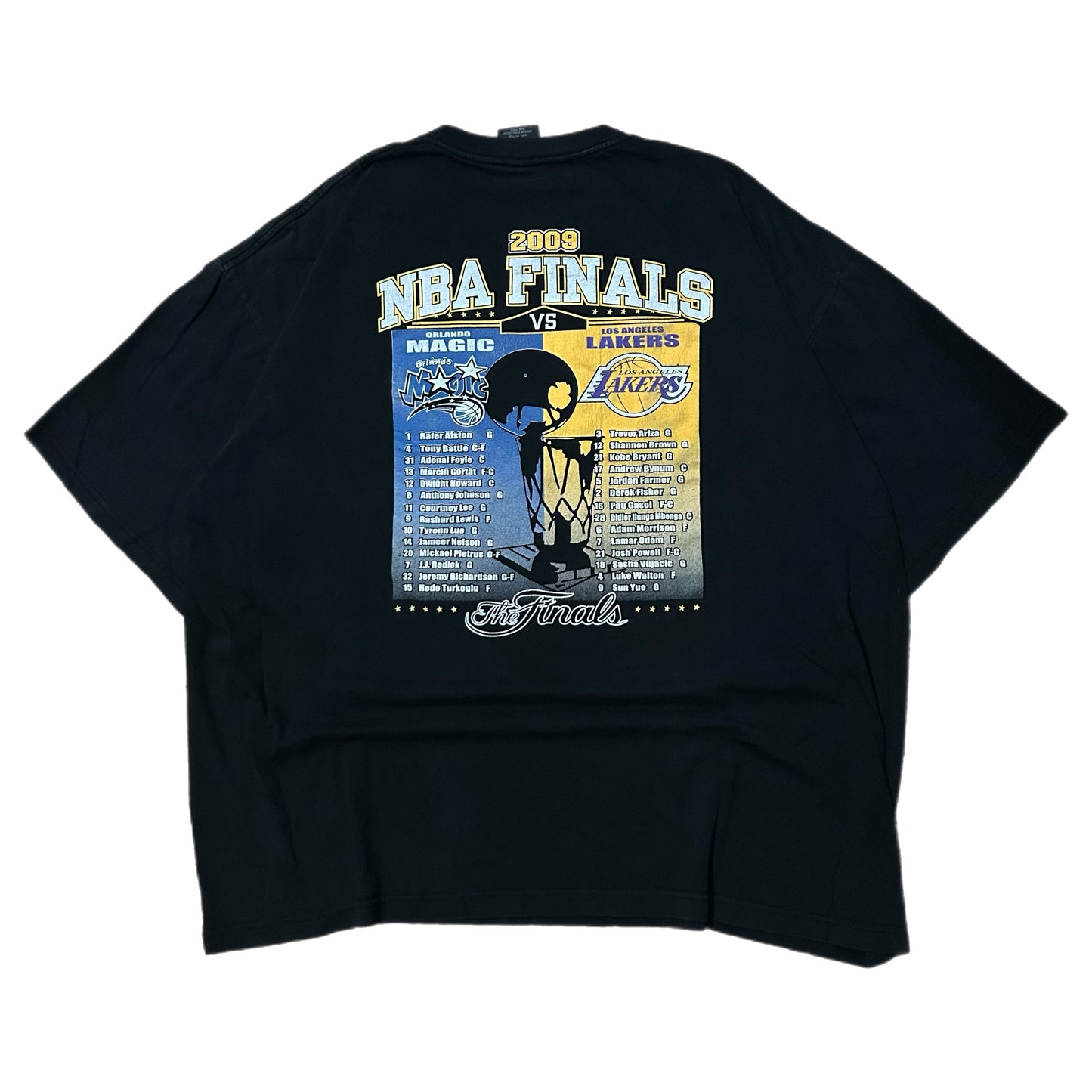 (XXL) 2009 NBA Finals Orlando Magic/Los Angeles Lakers Black Shirt