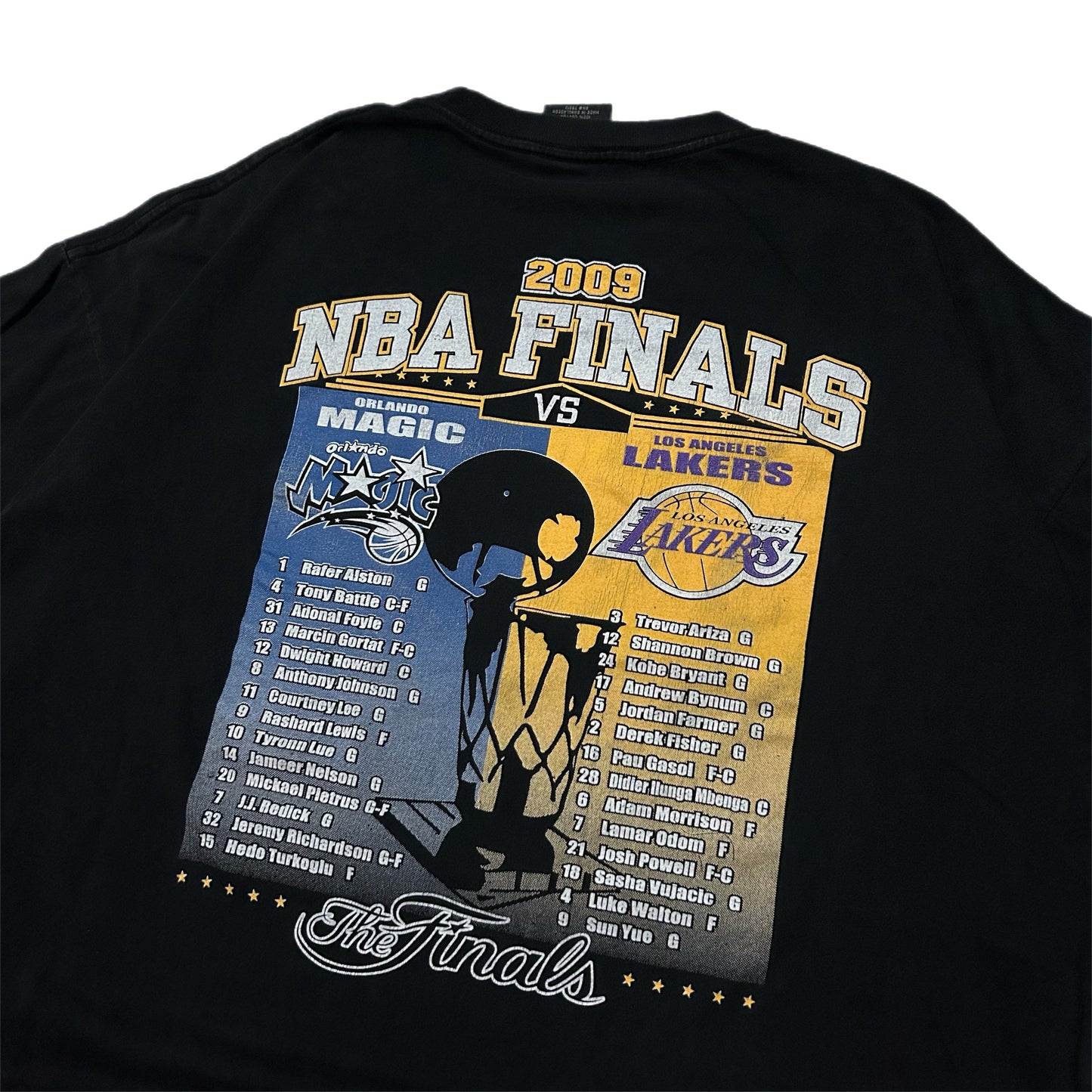(XXL) 2009 NBA Finals Orlando Magic/Los Angeles Lakers Black Shirt