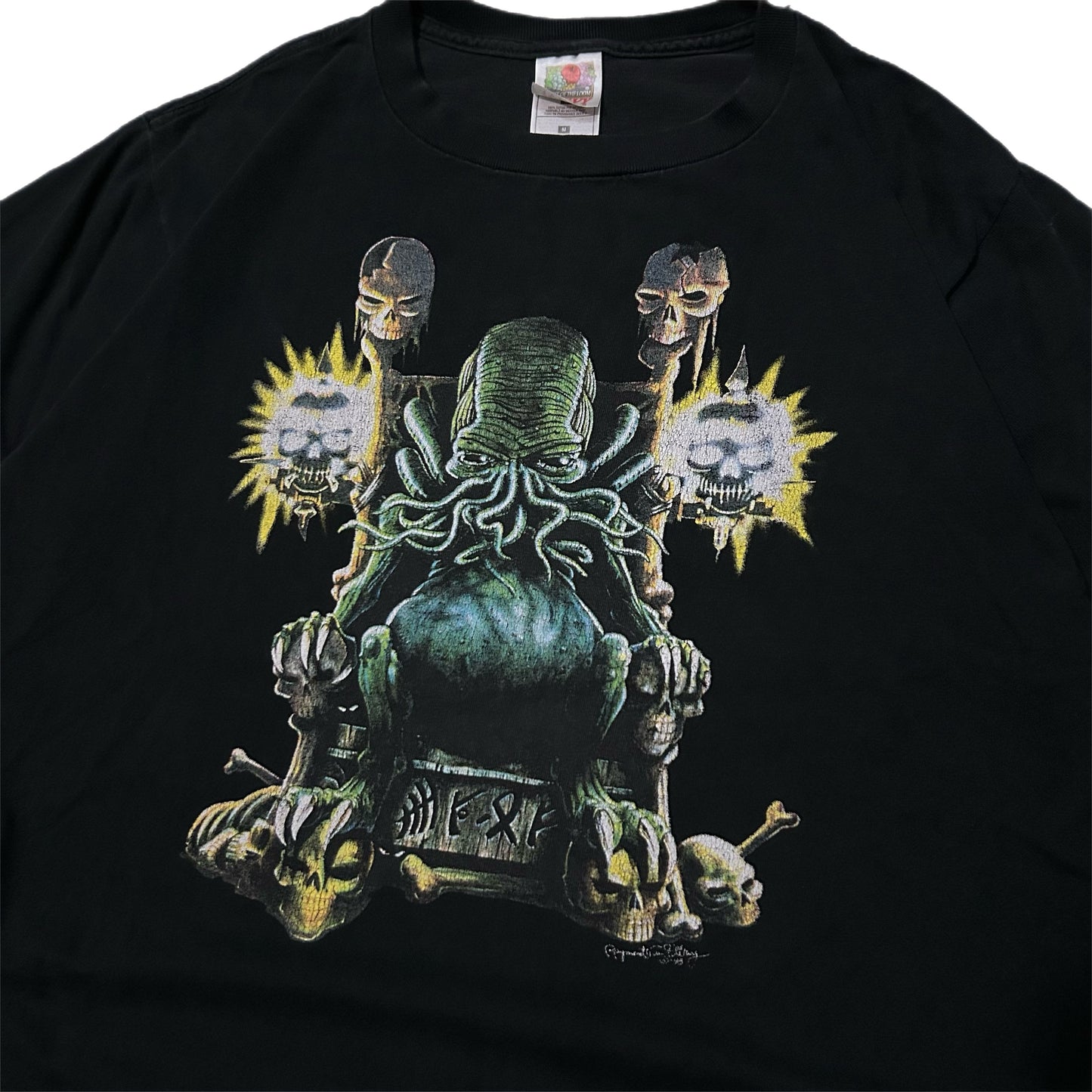 (M) Vintage Cthulhu Offworld Black Shirt