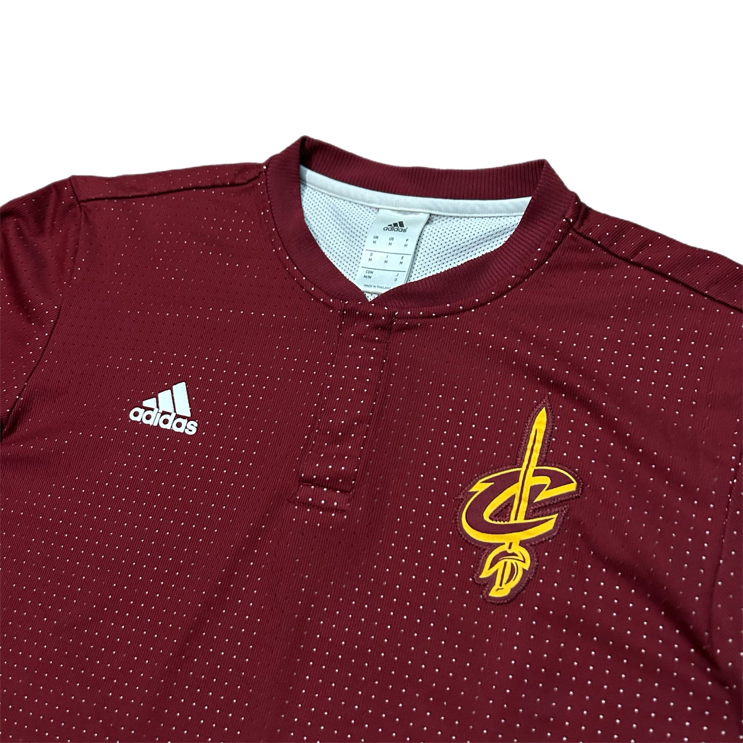 (M) Adidas Cleveland Cavaliers Maroon Warm-Up Shirt