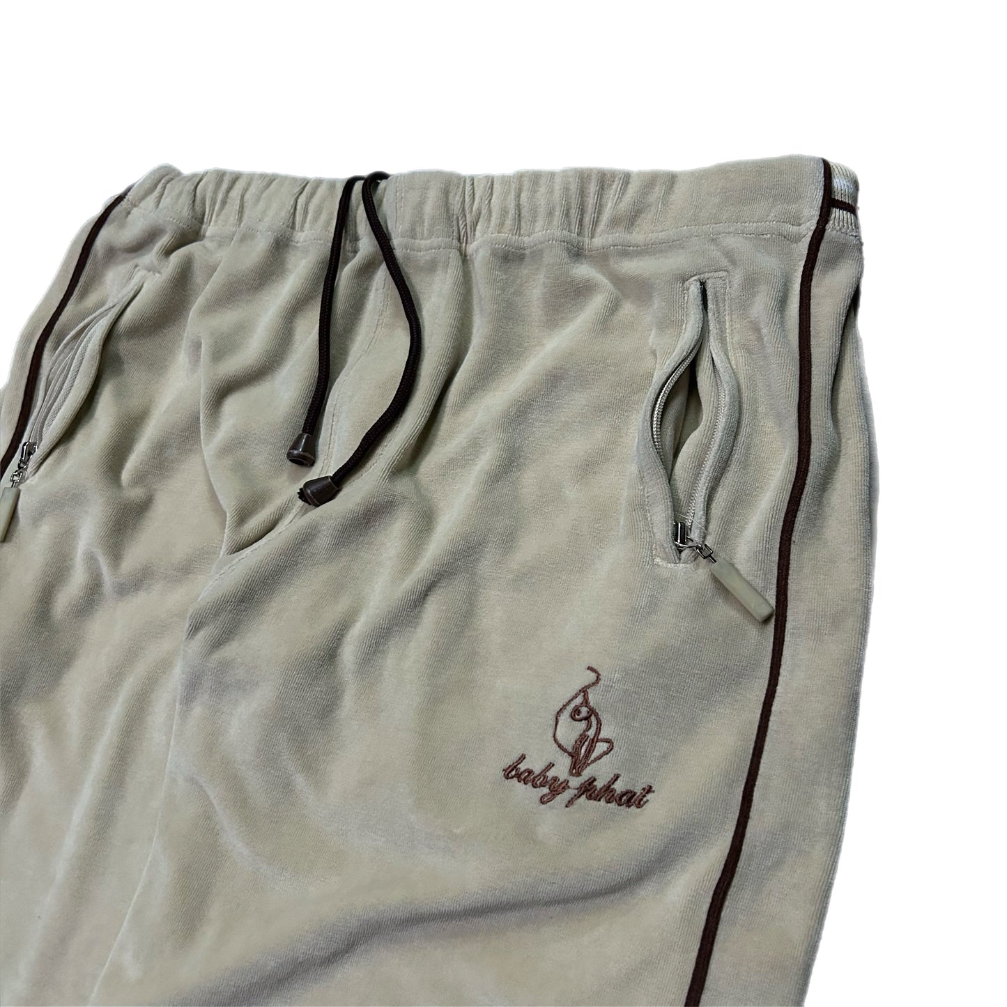 (M) Baby Phat Jeans Company Velour Tan Sweatpants
