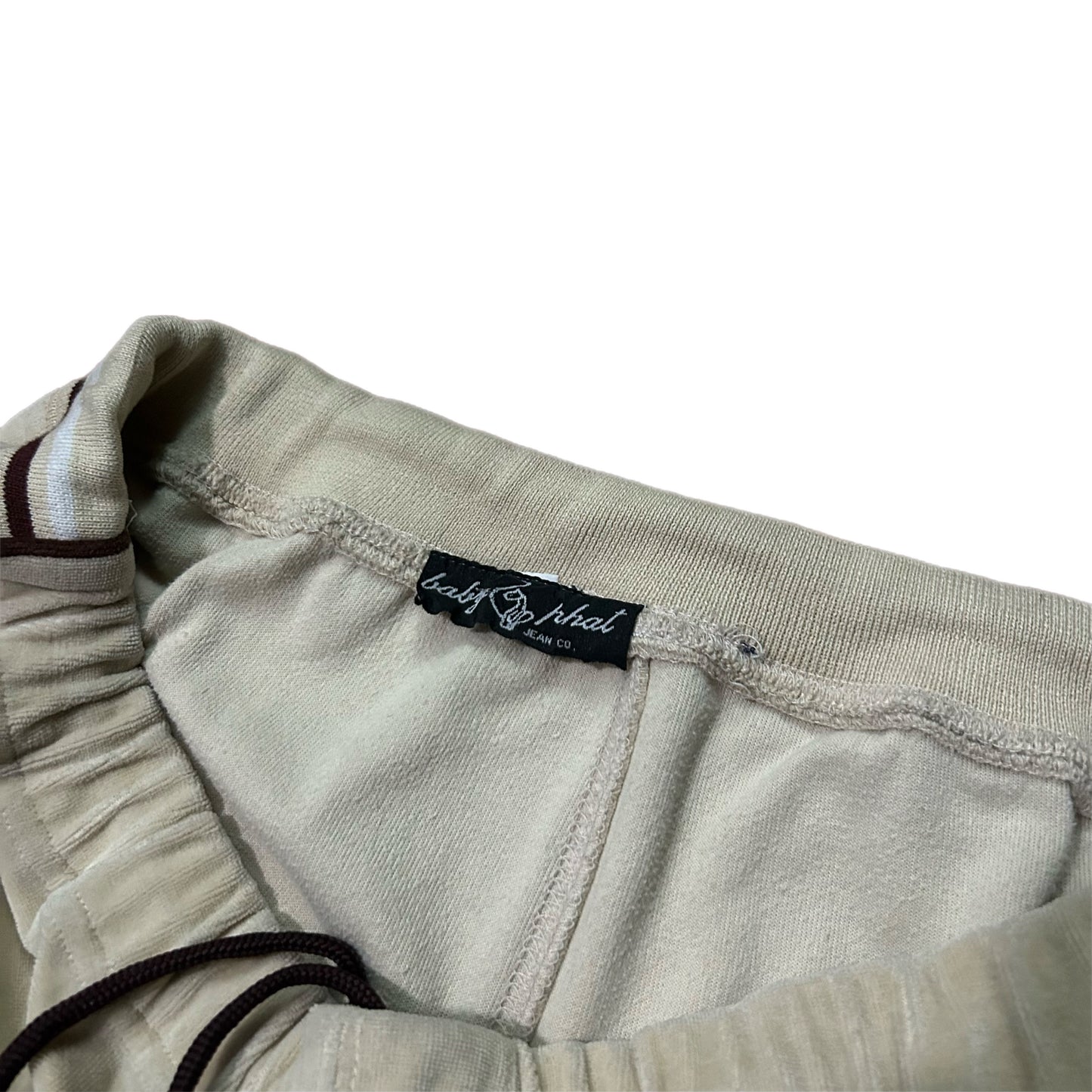 (M) Baby Phat Jeans Company Velour Tan Sweatpants