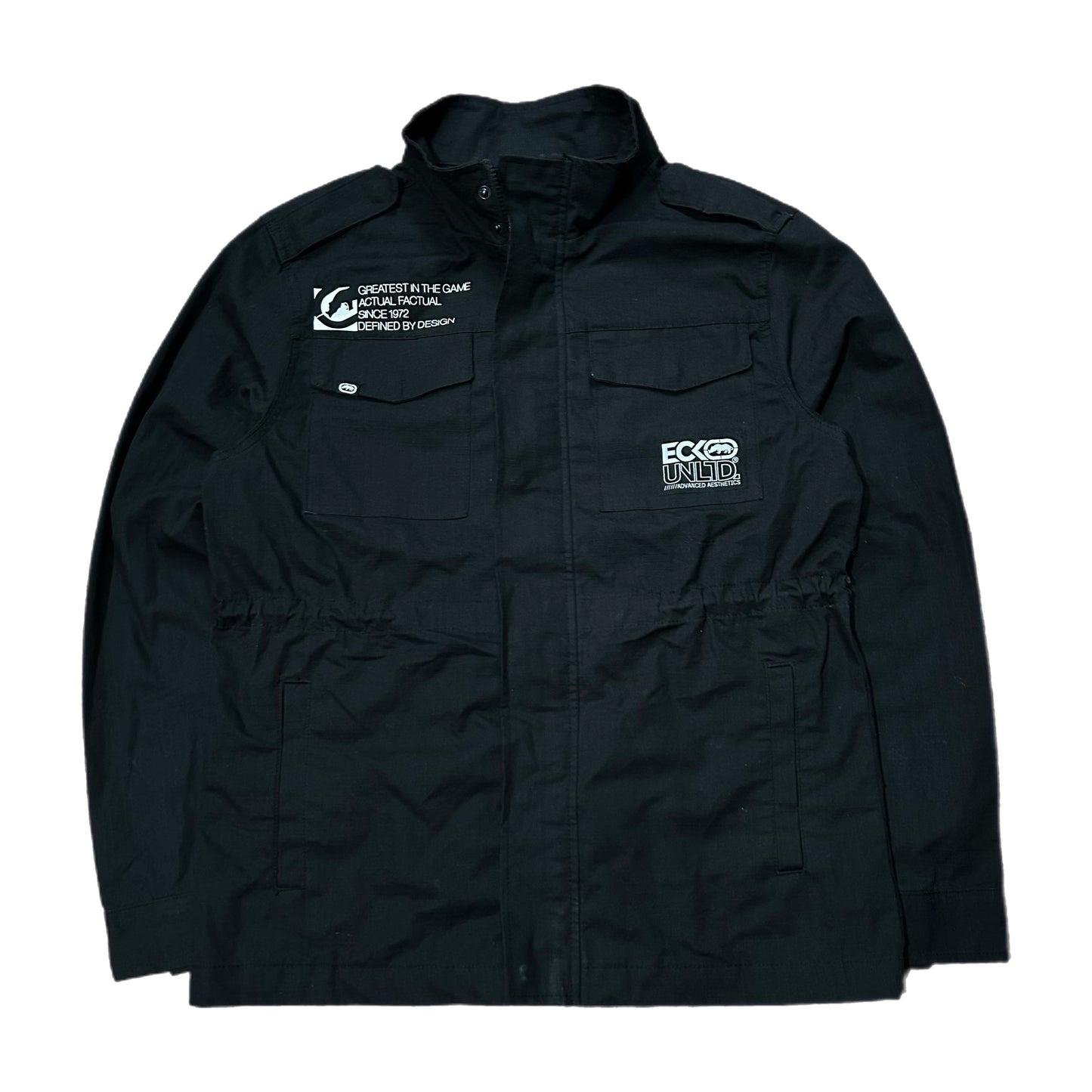 (M) Ecko Unltd Black Military Style Jacket