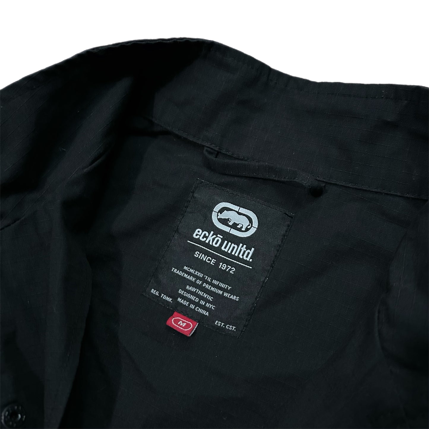 (M) Ecko Unltd Black Military Style Jacket
