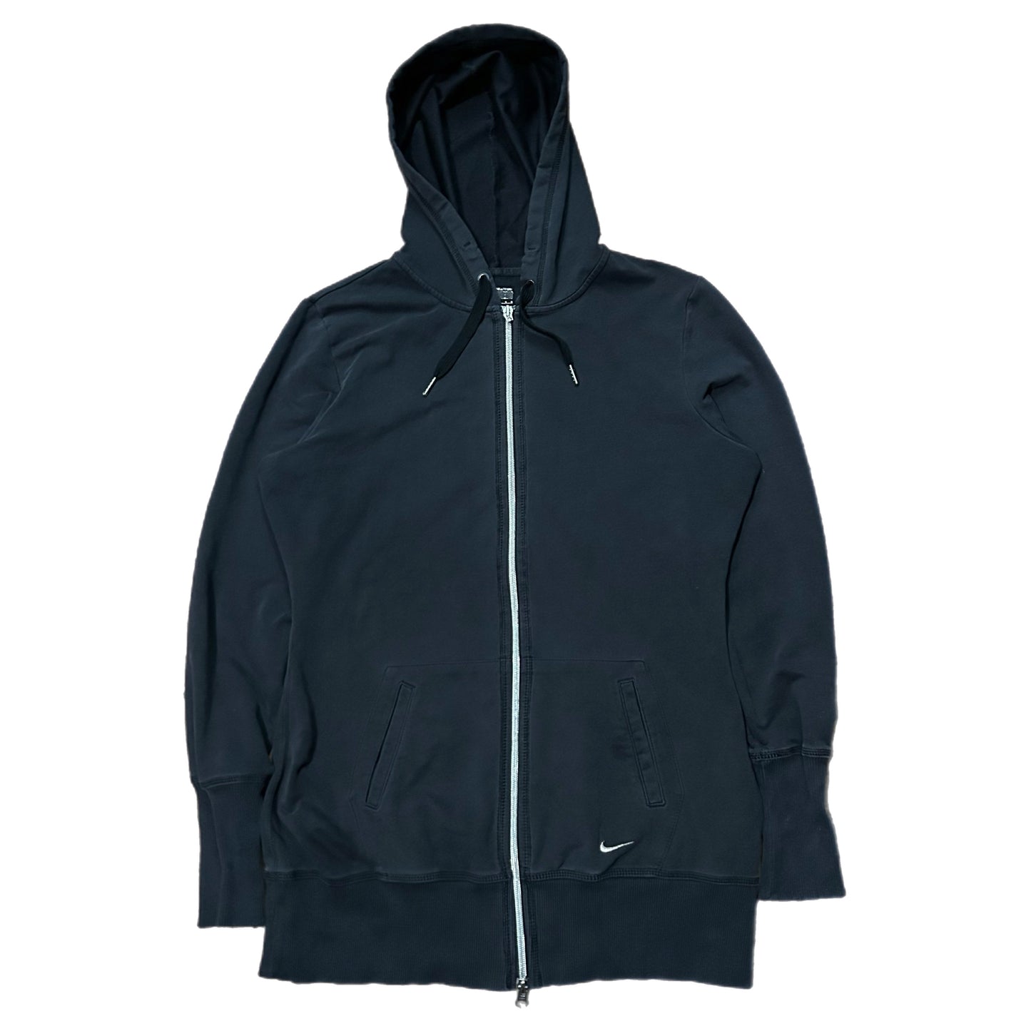 (L) Womens Y2K Nike Black Zip-Up Hoodie