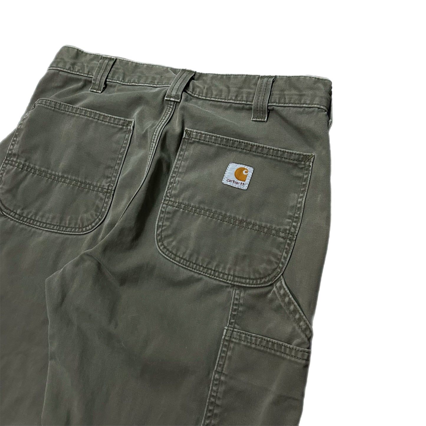 (32) Carhartt Olive Carpenter Pants