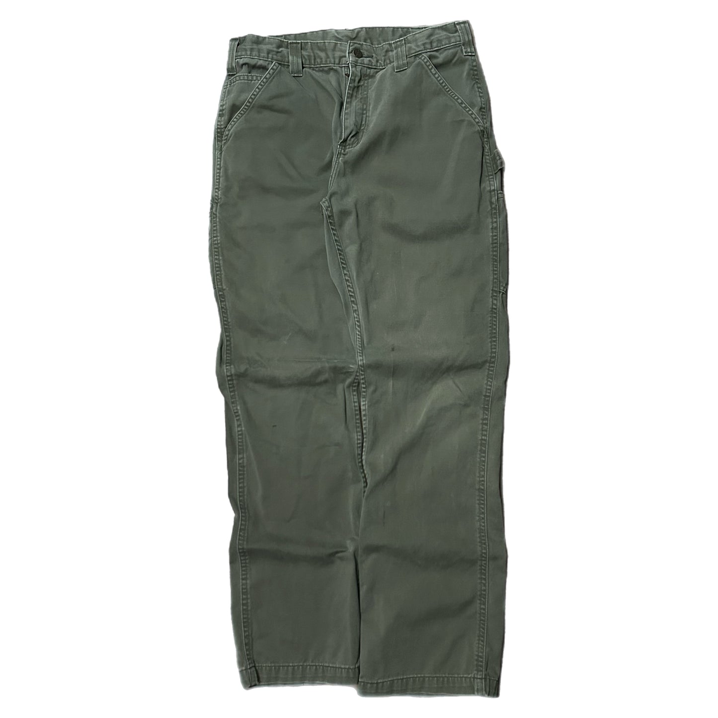(32) Carhartt Olive Carpenter Pants