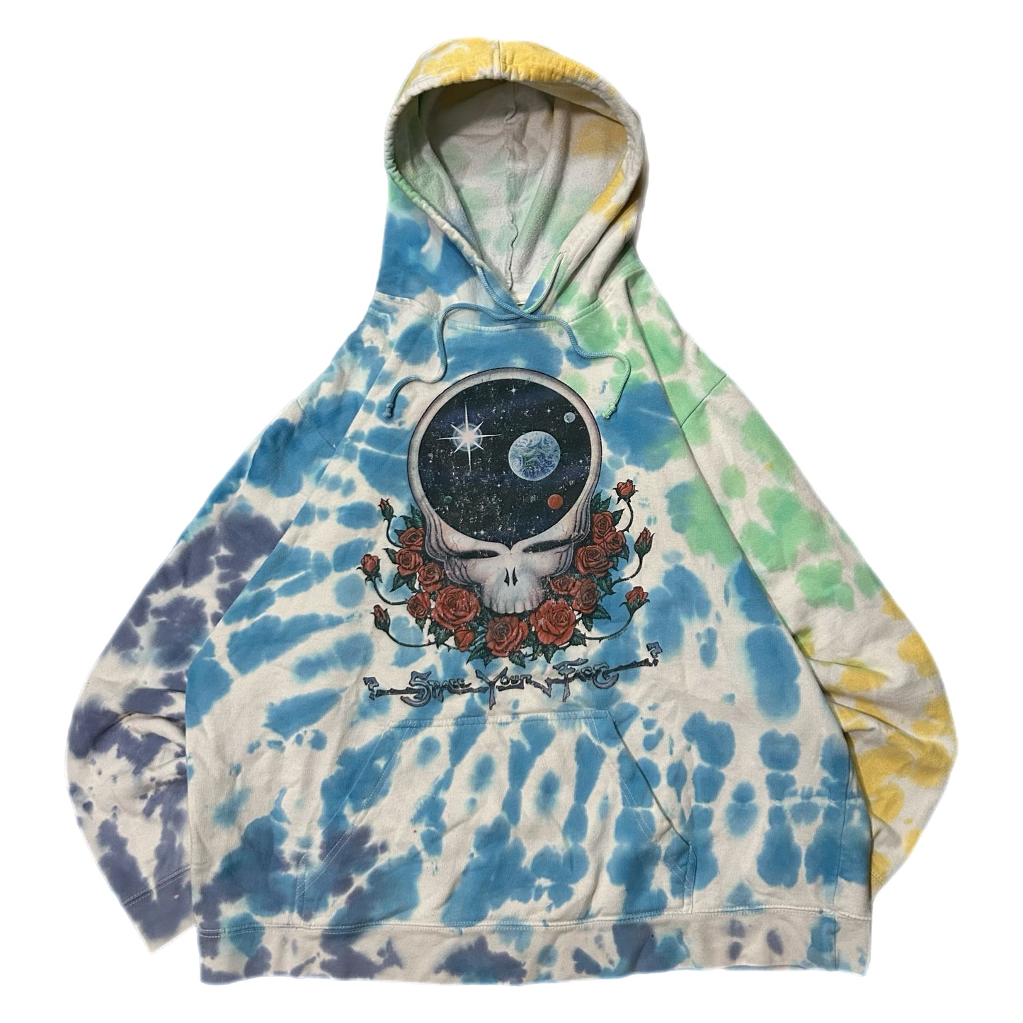 (M) Liquid Blue Grateful Dead Tie Dye Hoodie