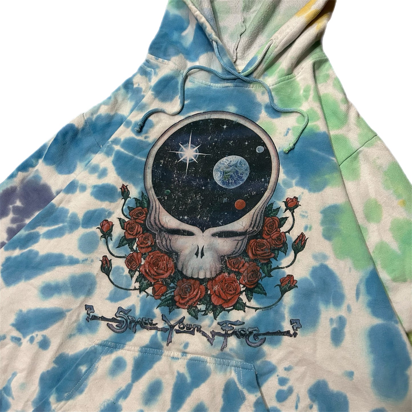 (M) Liquid Blue Grateful Dead Tie Dye Hoodie