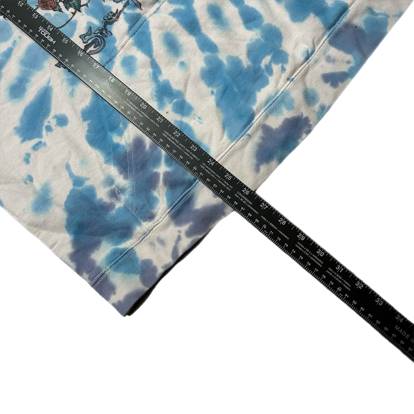 (M) Liquid Blue Grateful Dead Tie Dye Hoodie