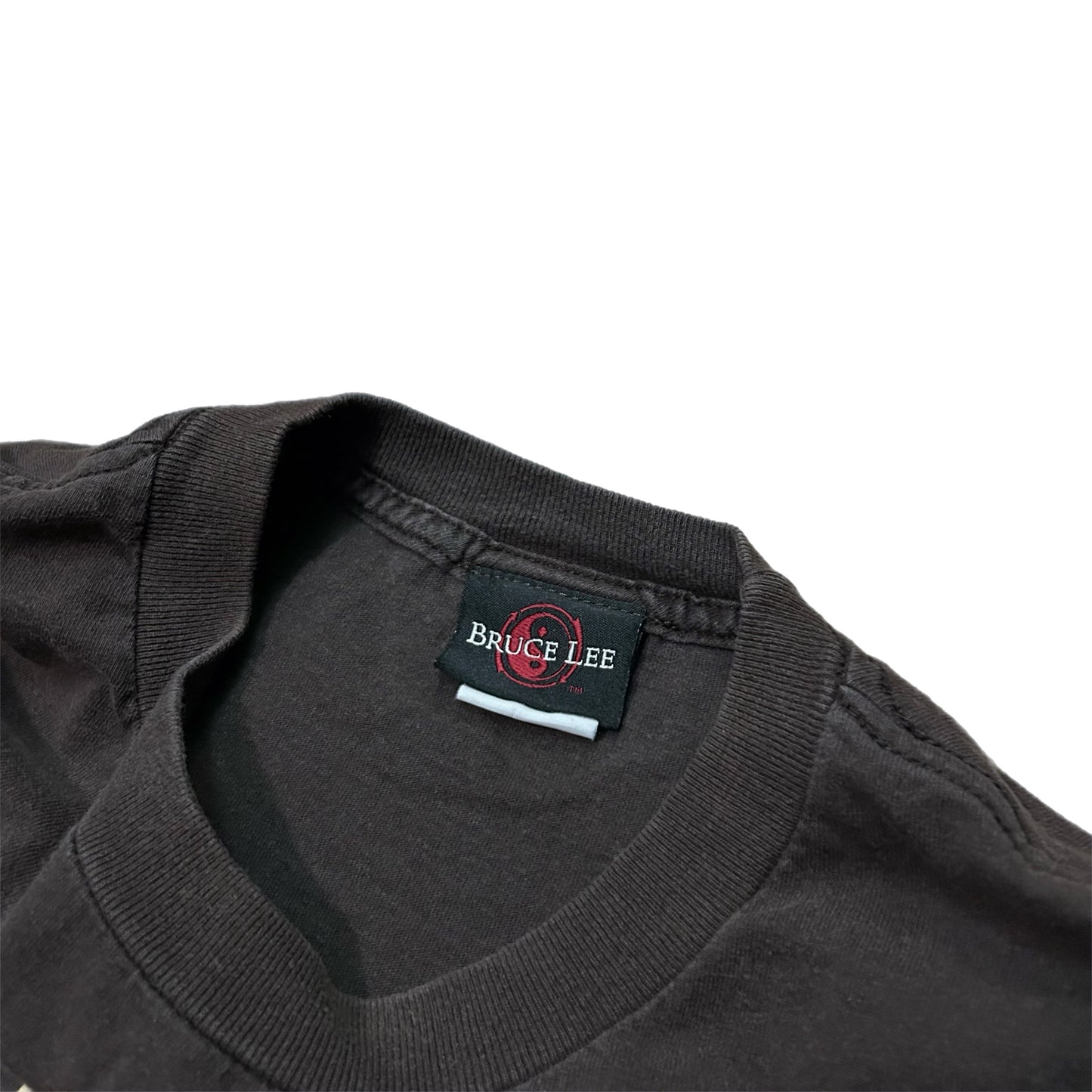 (L) Y2K Bruce Lee Movie Promo Brown Shirt
