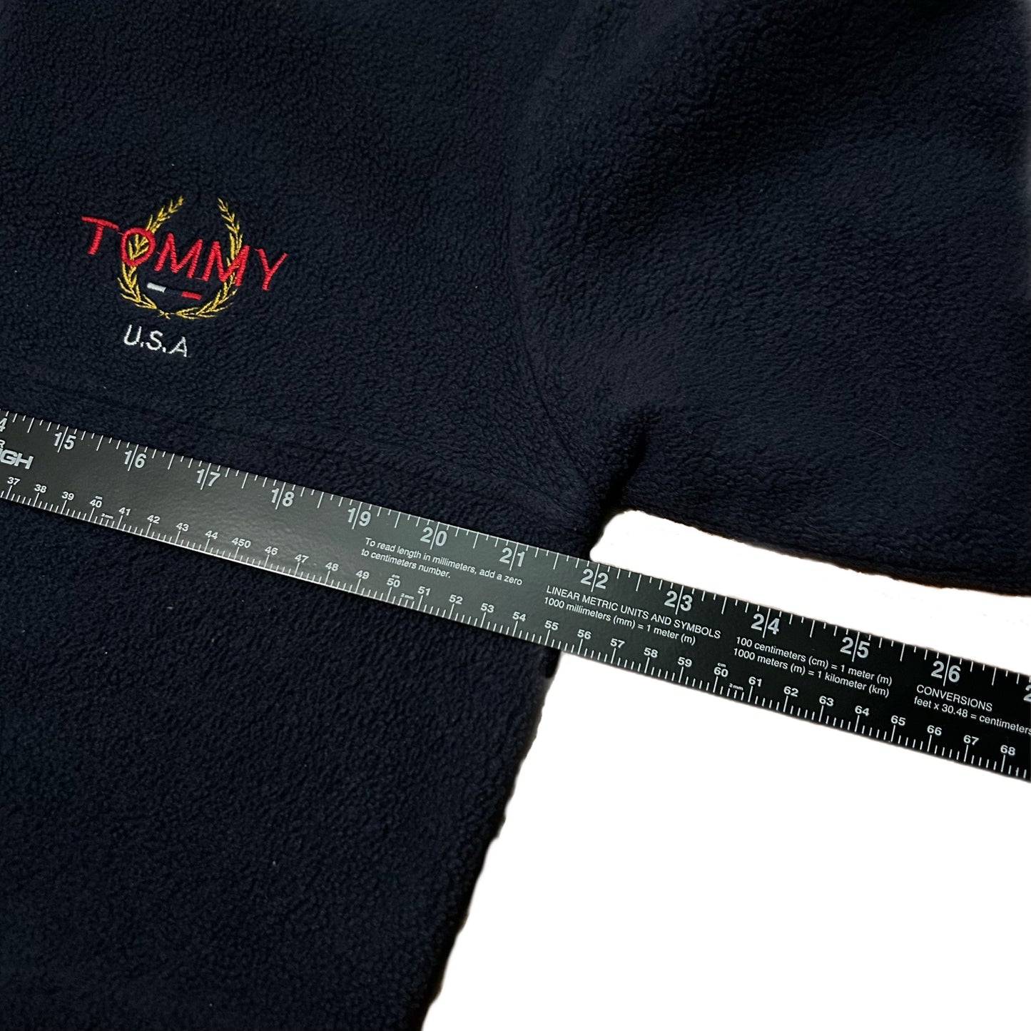 (M) Vintage Tommy USA Sports Boot Zip-Up Fleece