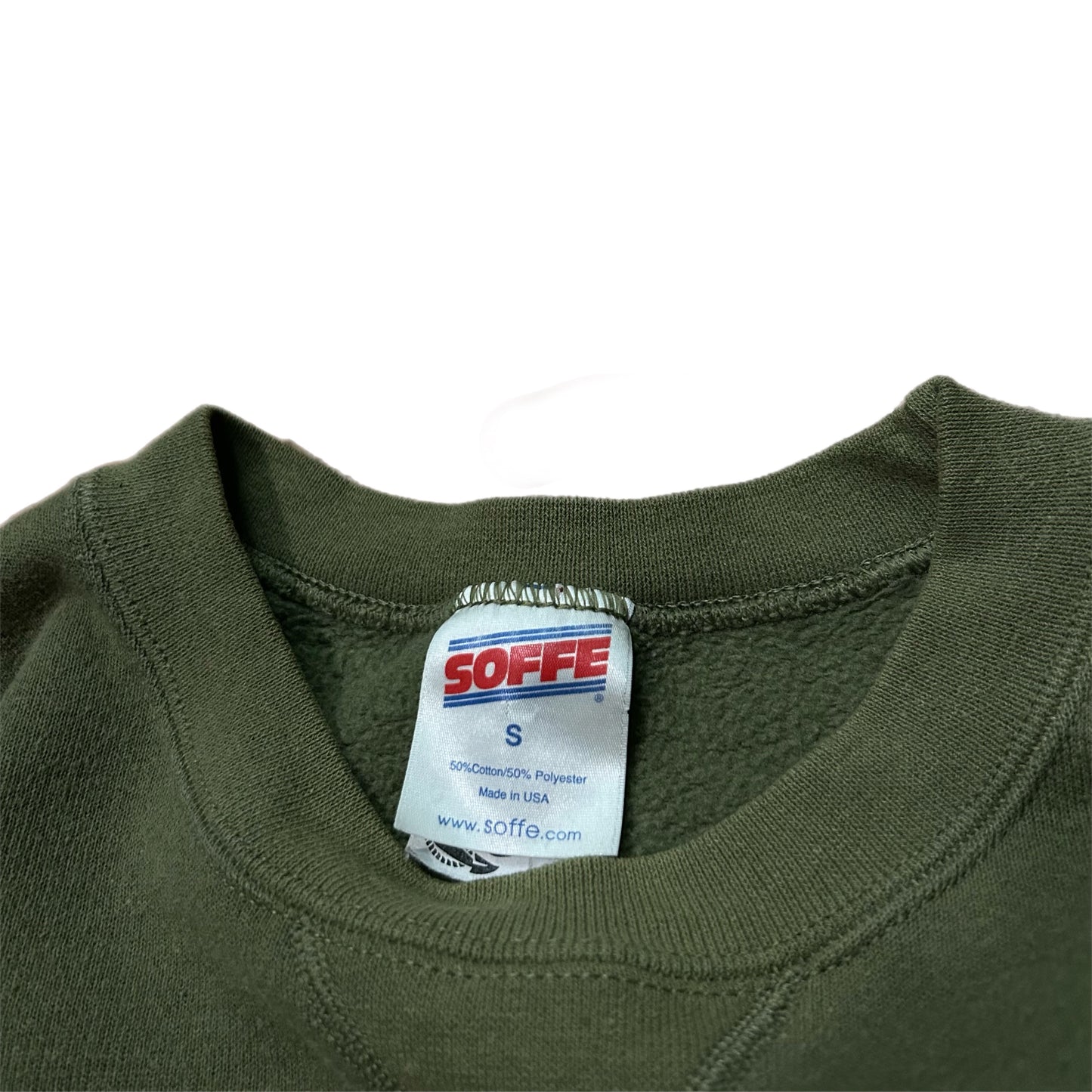 (S) Vintage USMC Marines Olive Green Crewneck