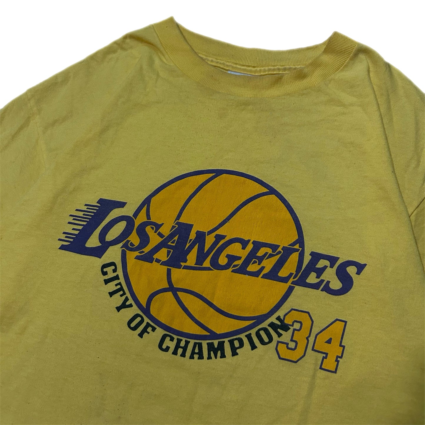 (L) Y2K Los Angeles Lakers Shaq Yellow Shirt