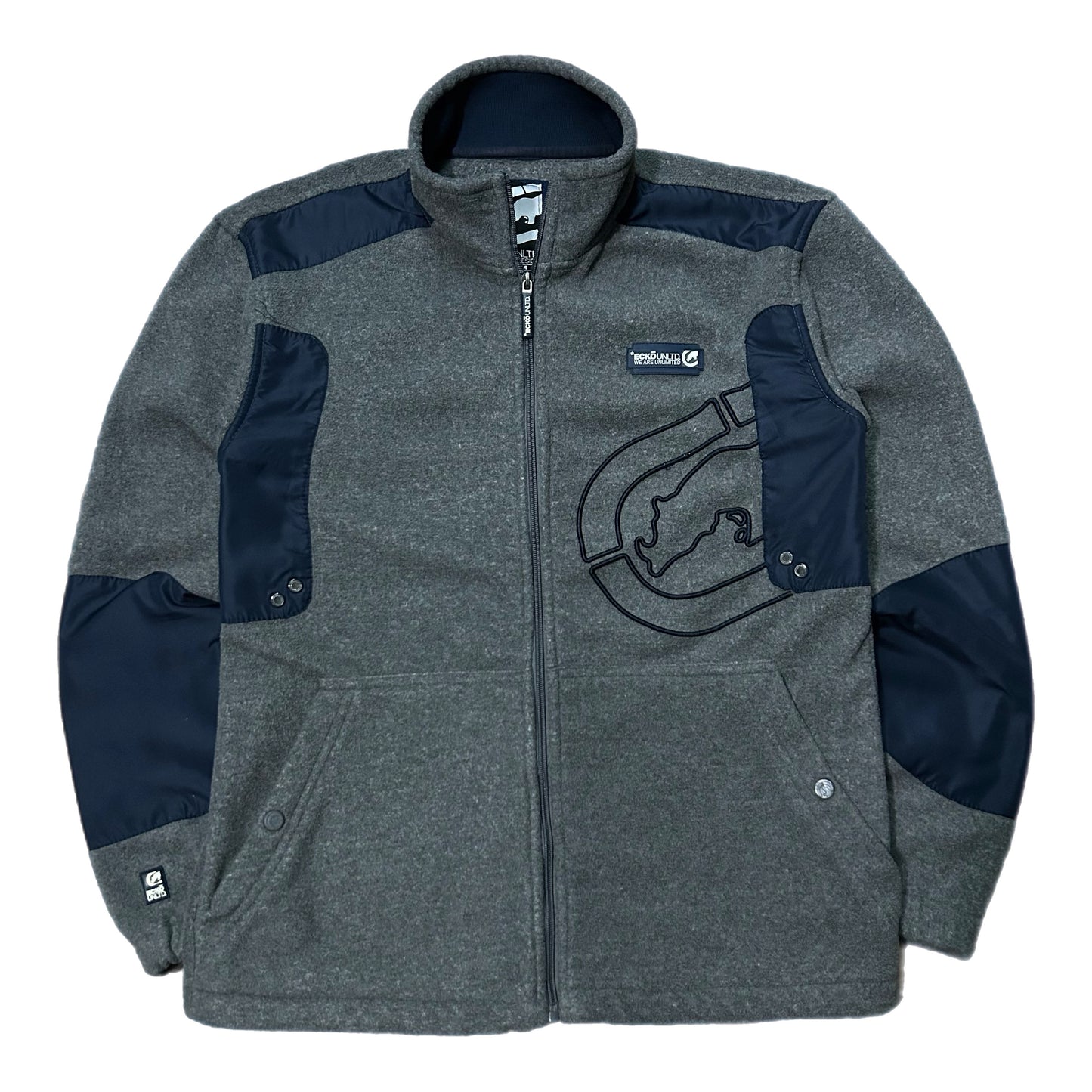 (M) Ecko Unltd Navy Fleece Zip-Up