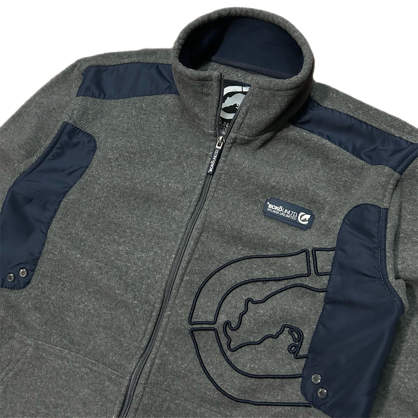 (M) Ecko Unltd Navy Fleece Zip-Up