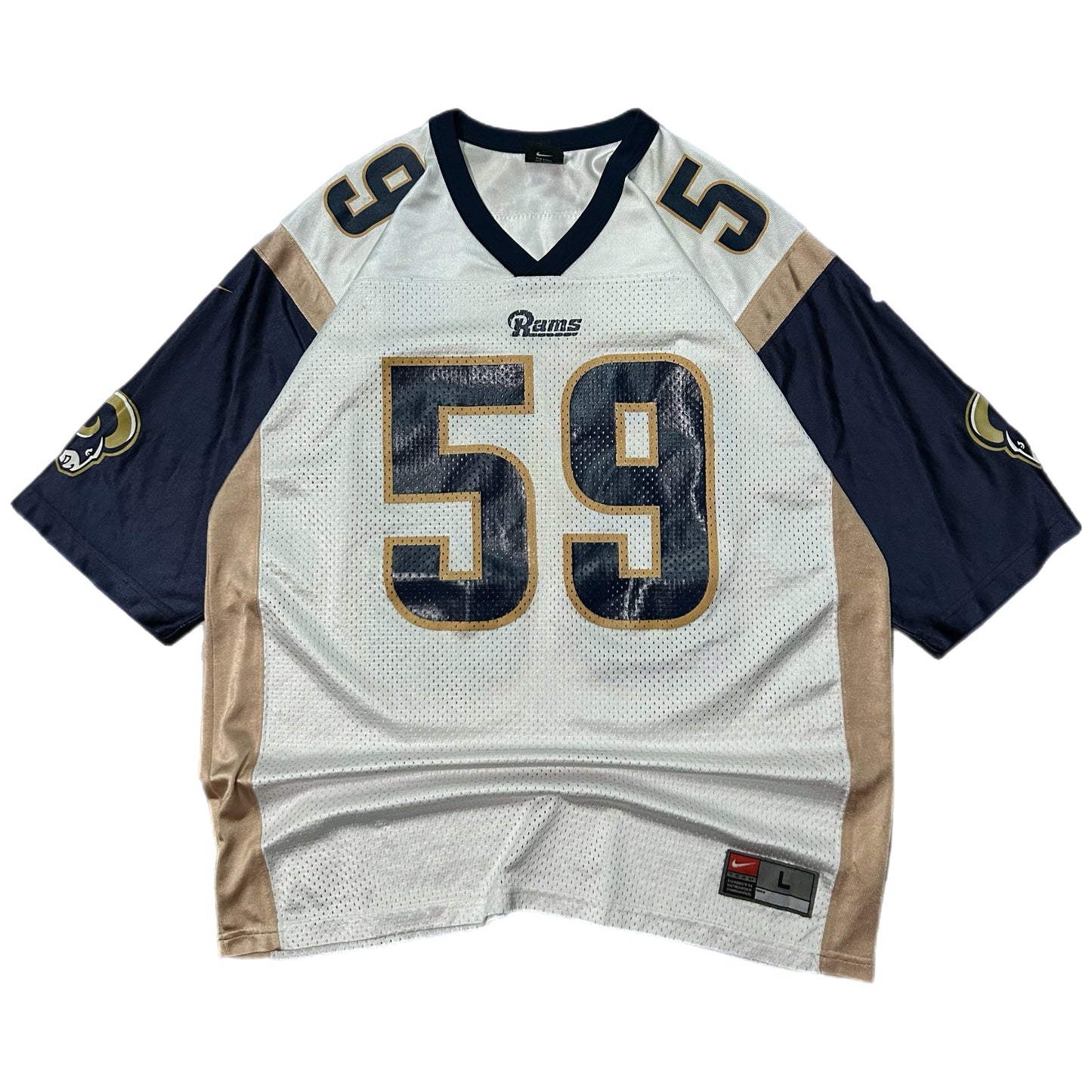 (L) Y2K Nike Team St. Louis Rams London Fletcher #59 Jersey