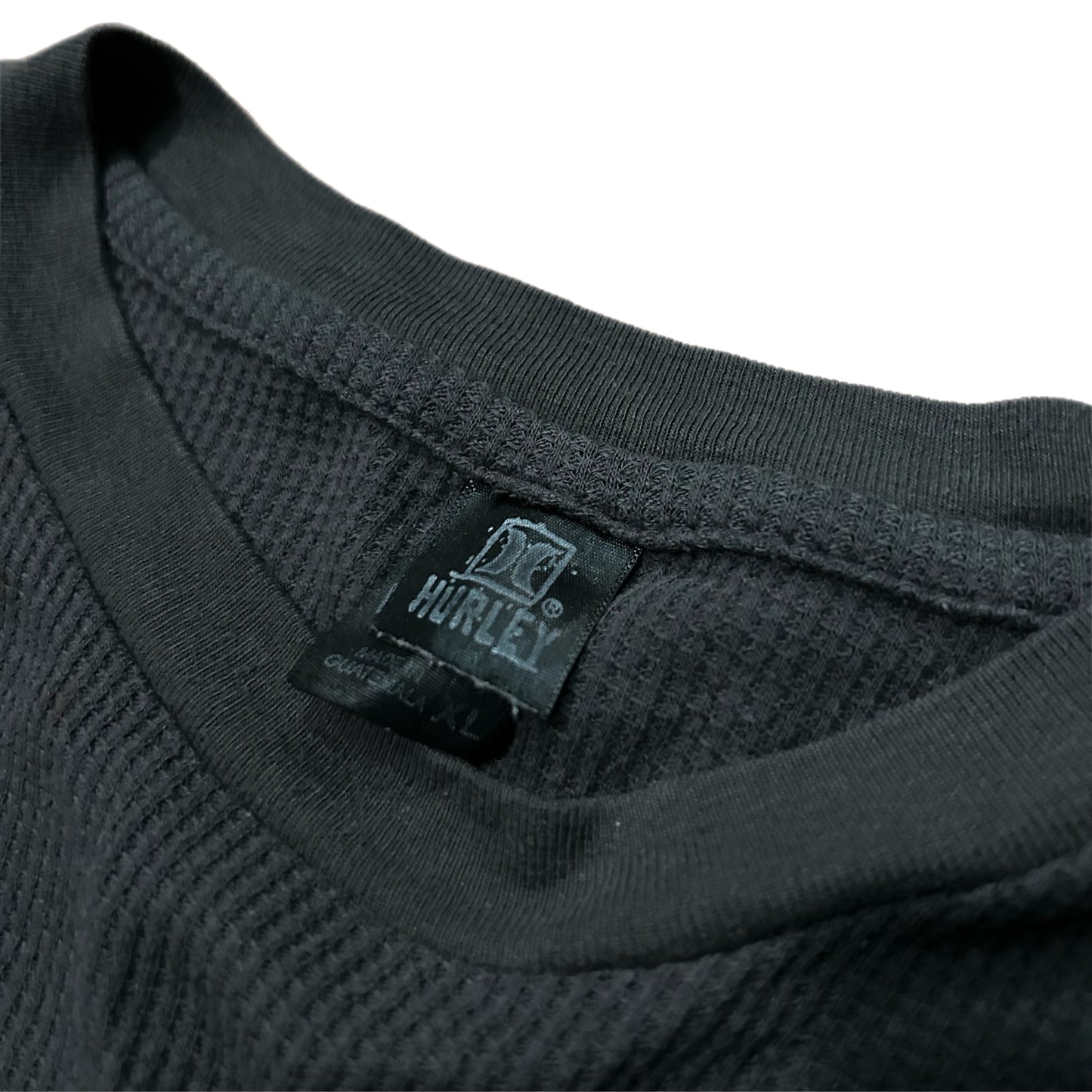 (XL) Y2K Hurley Thermal Grey Long-Sleeve
