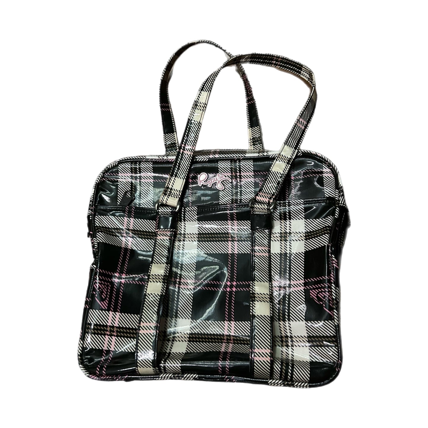 (OS) Y2K Roxy Pink Plaid Travel Bag