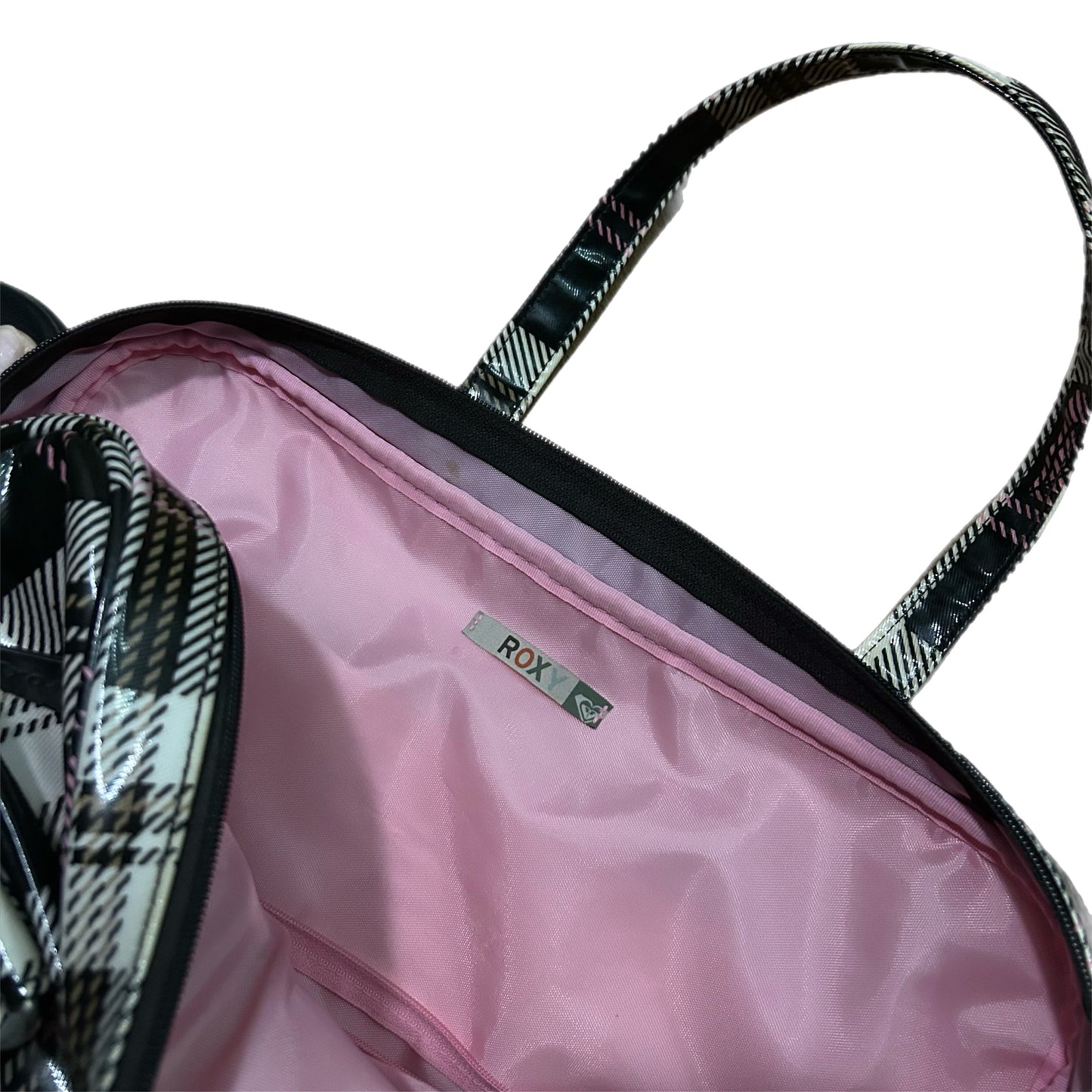 (OS) Y2K Roxy Pink Plaid Travel Bag