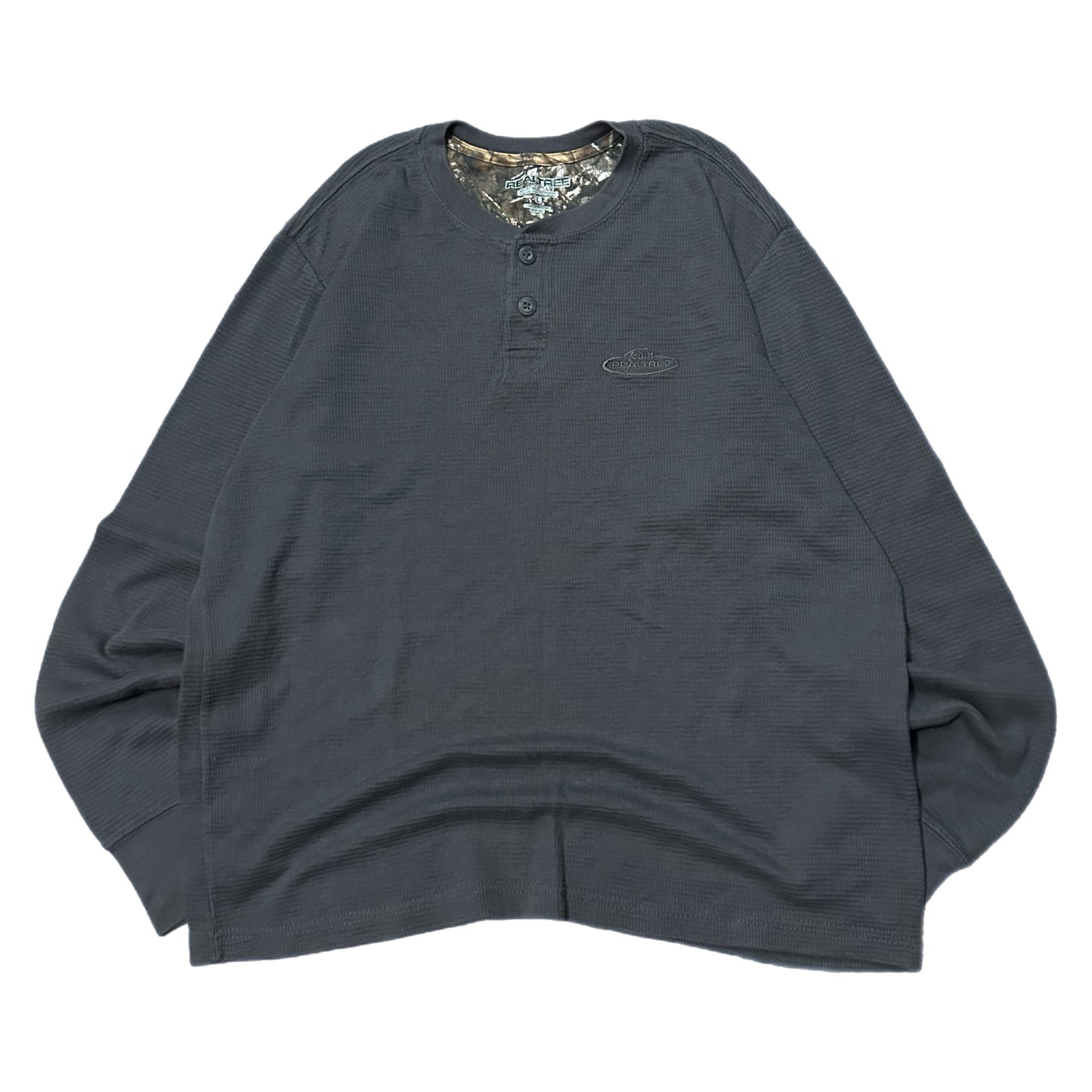 (L) Realtree Waffle Button Pullover Shirt