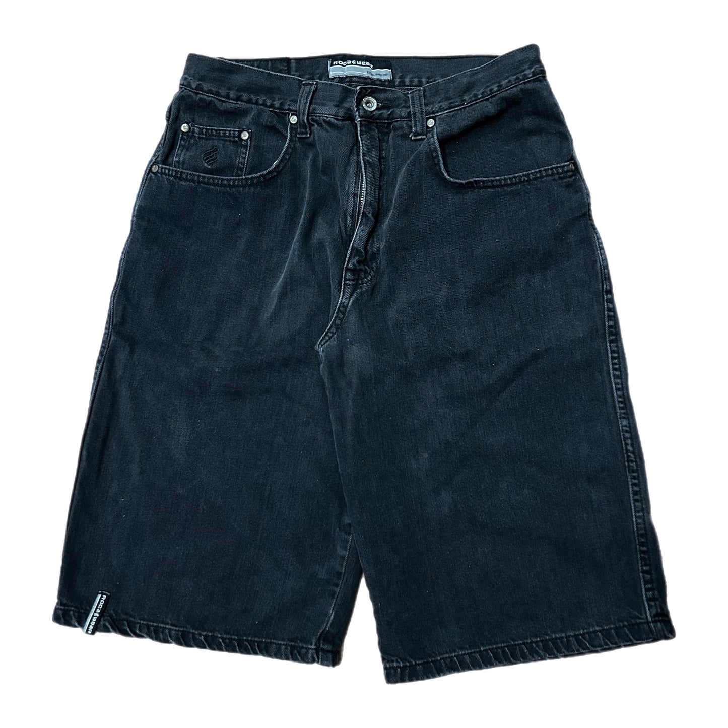 (34) Y2K Roca Wear Baggy Black Jorts