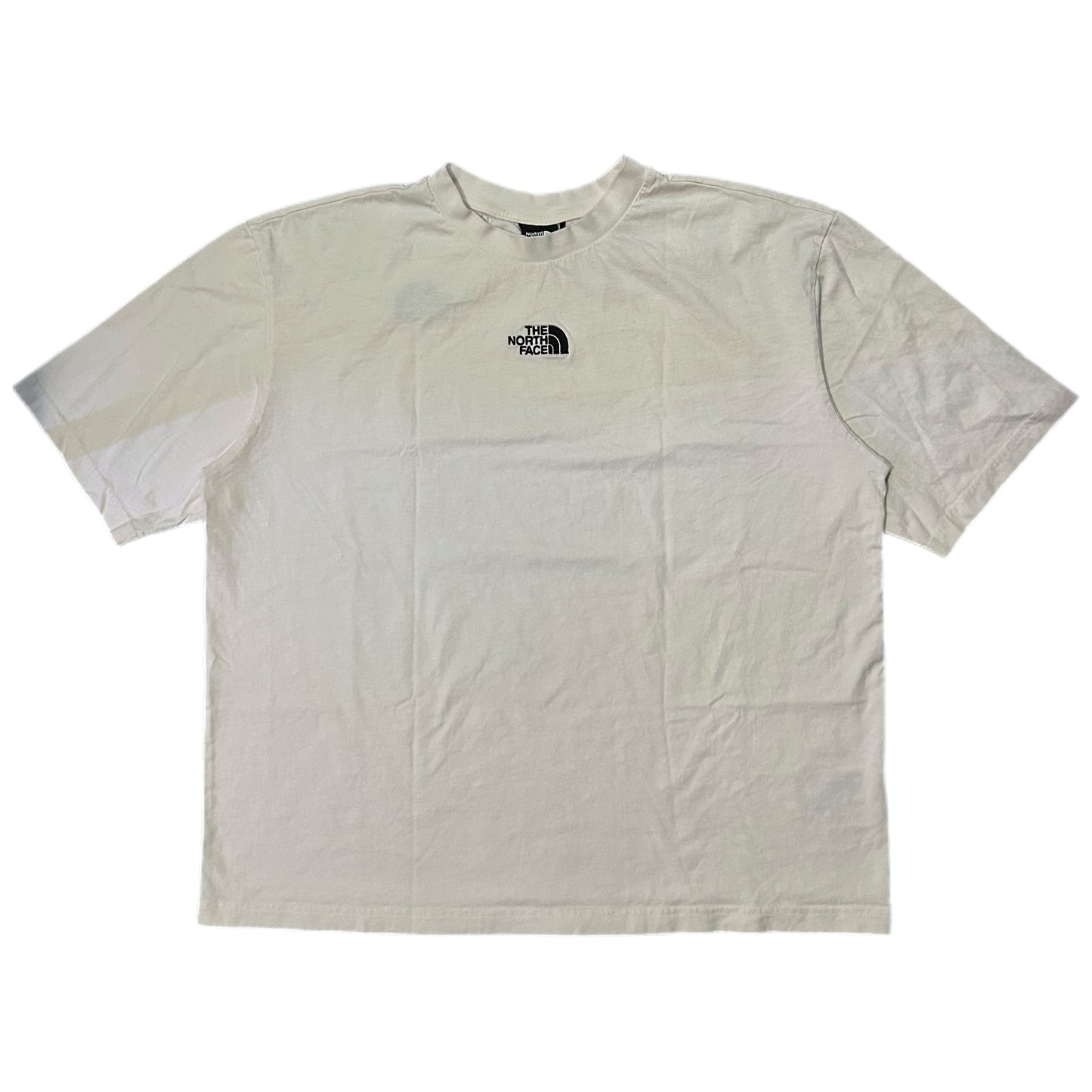 (L) The North Face Oversized Center Logo White Shirt