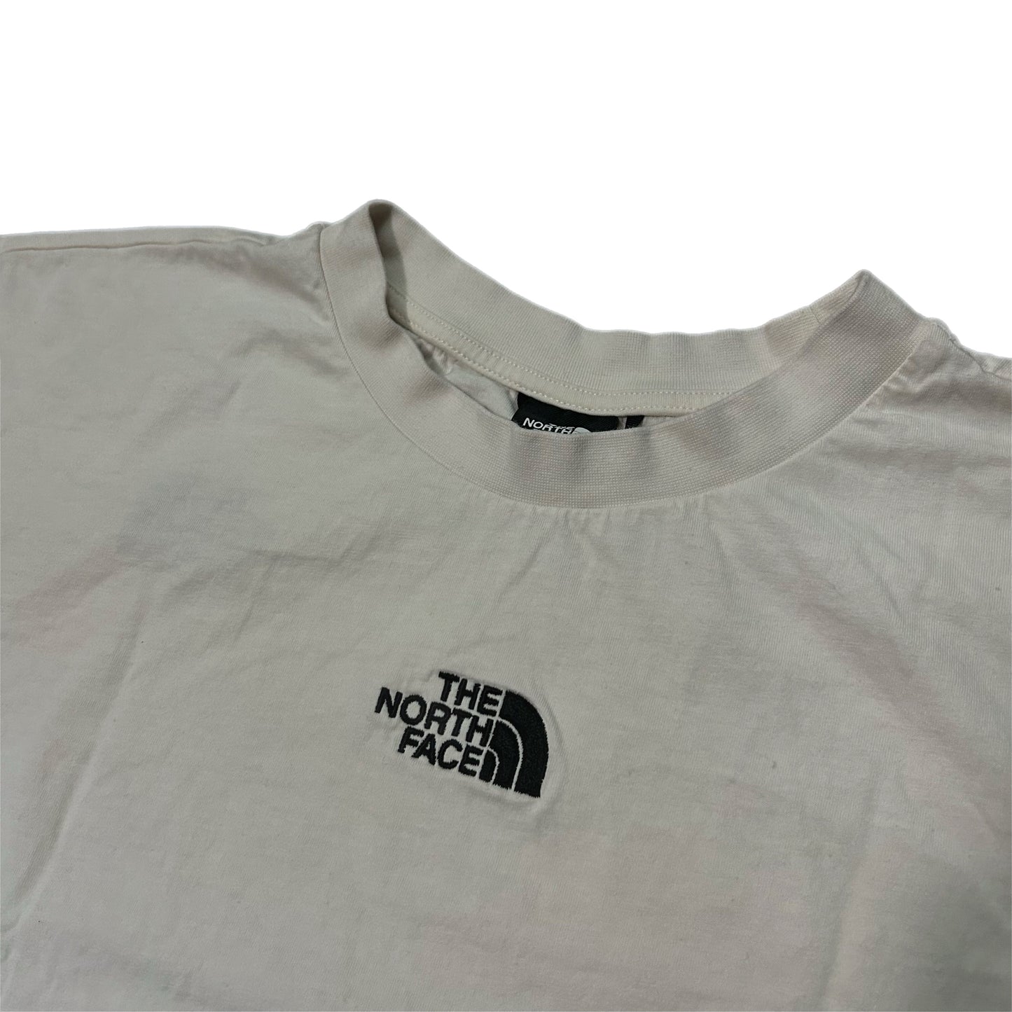 (L) The North Face Oversized Center Logo White Shirt