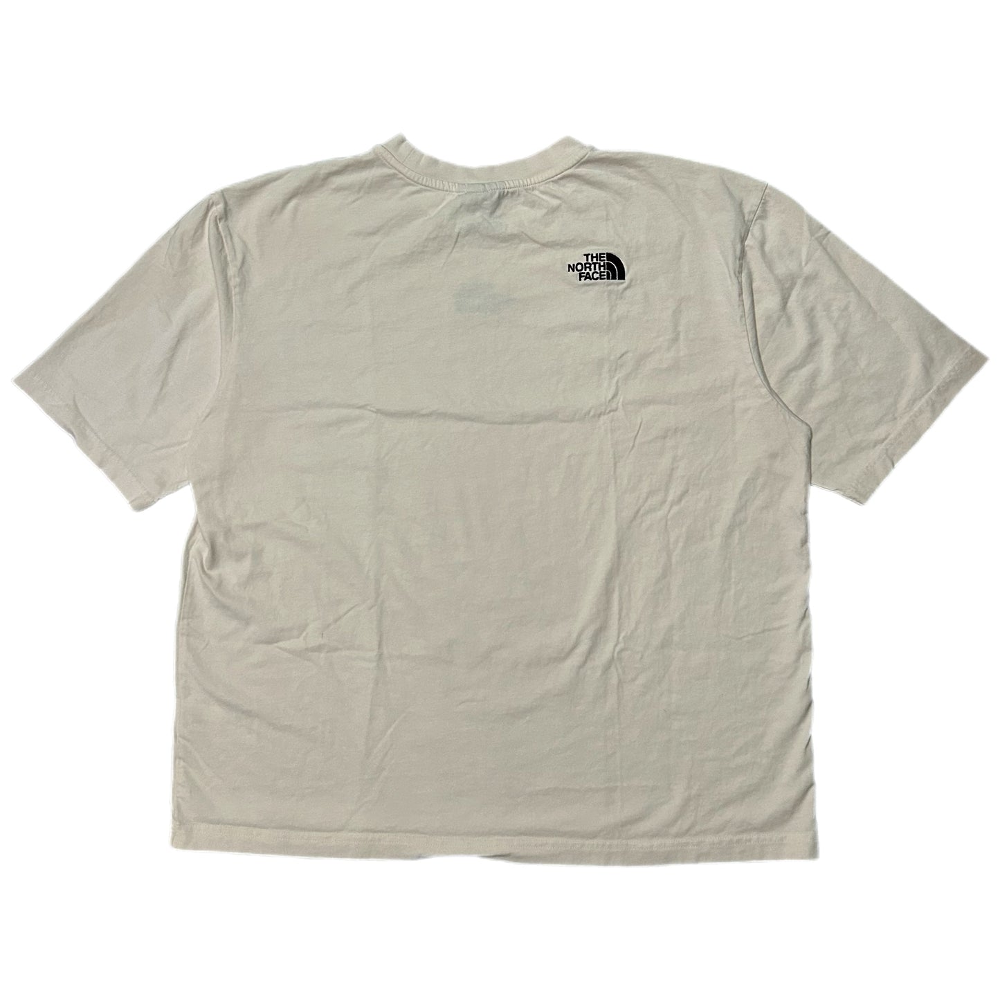 (L) The North Face Oversized Center Logo White Shirt