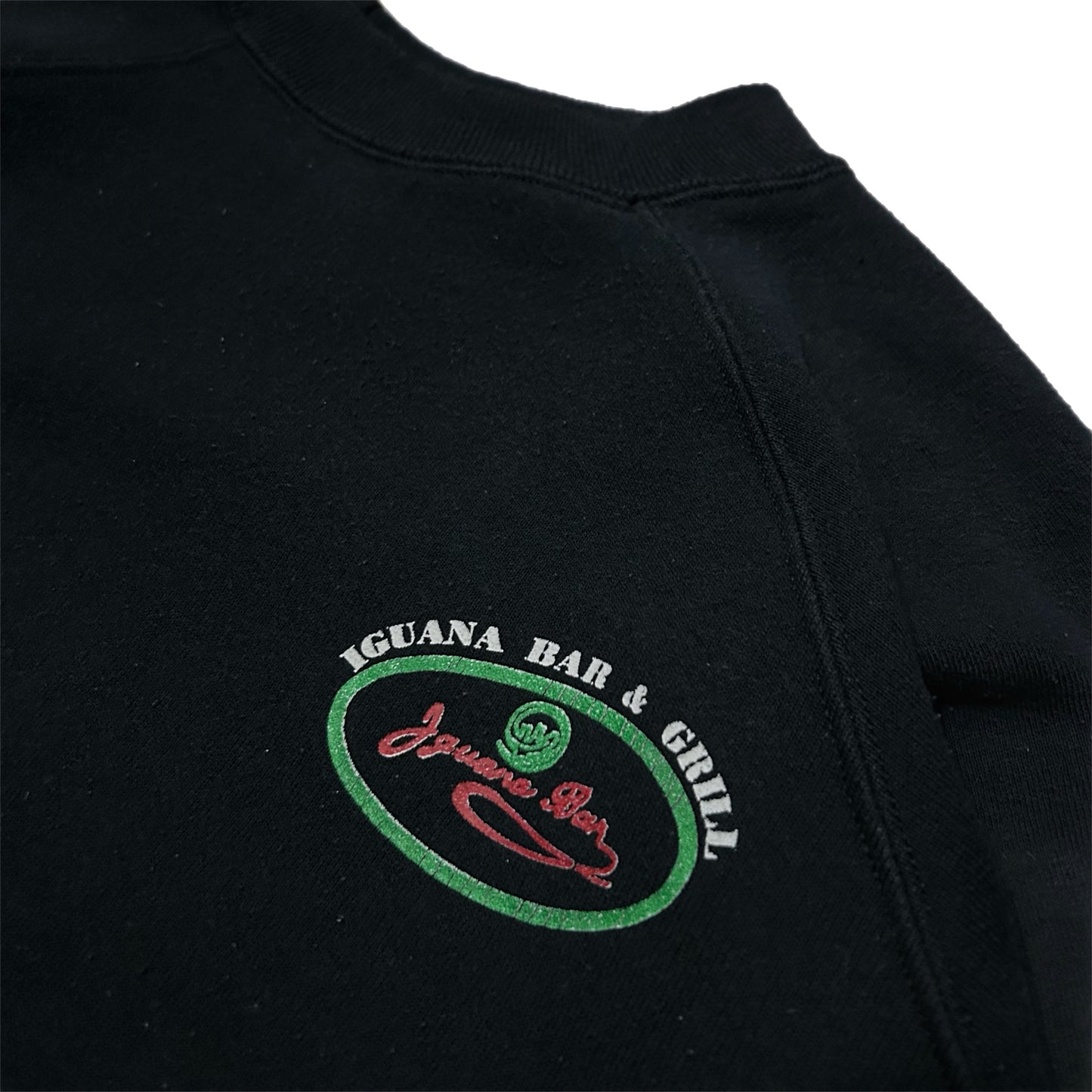 (L) Vintage Iguana Bar & Grill Black Crewneck