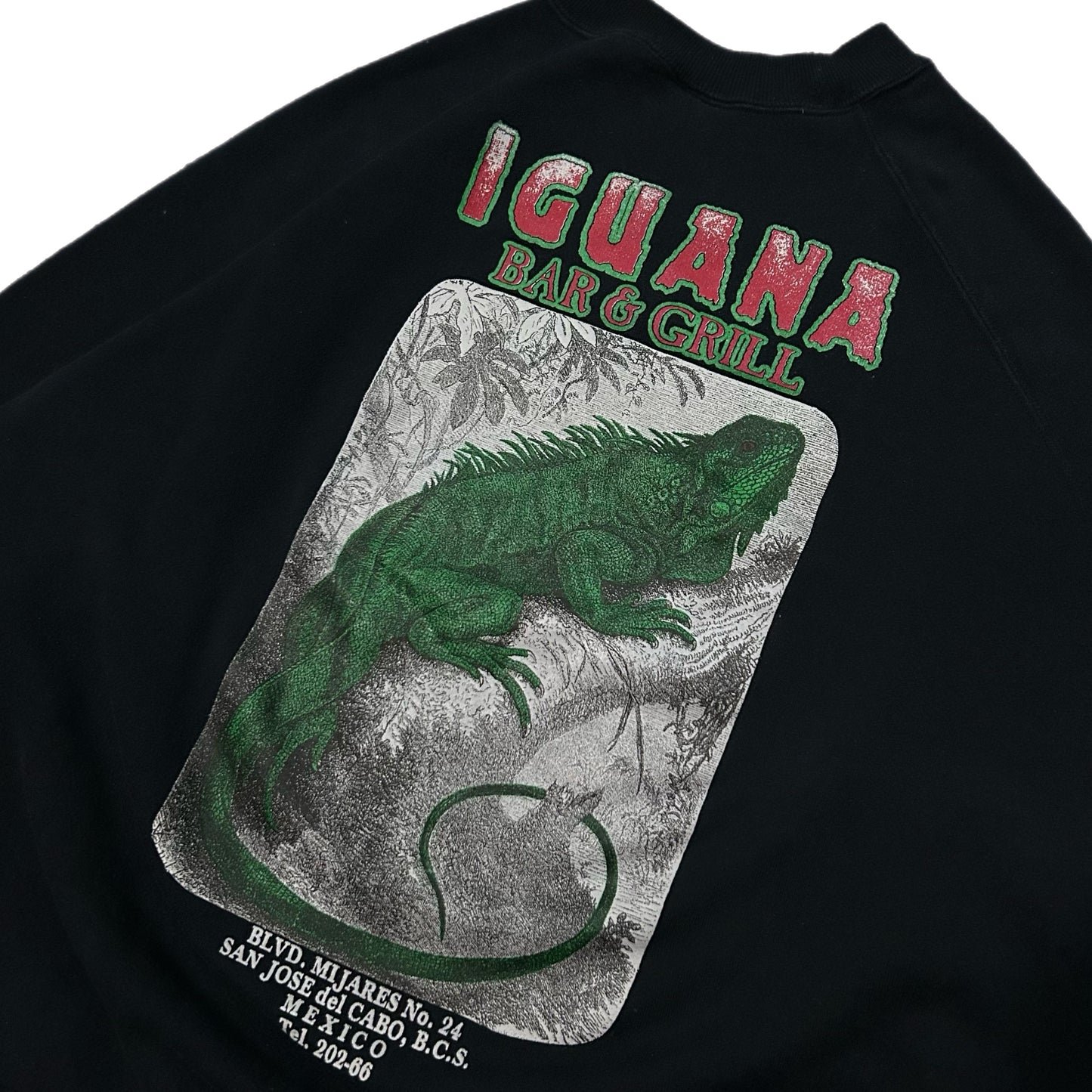 (L) Vintage Iguana Bar & Grill Black Crewneck