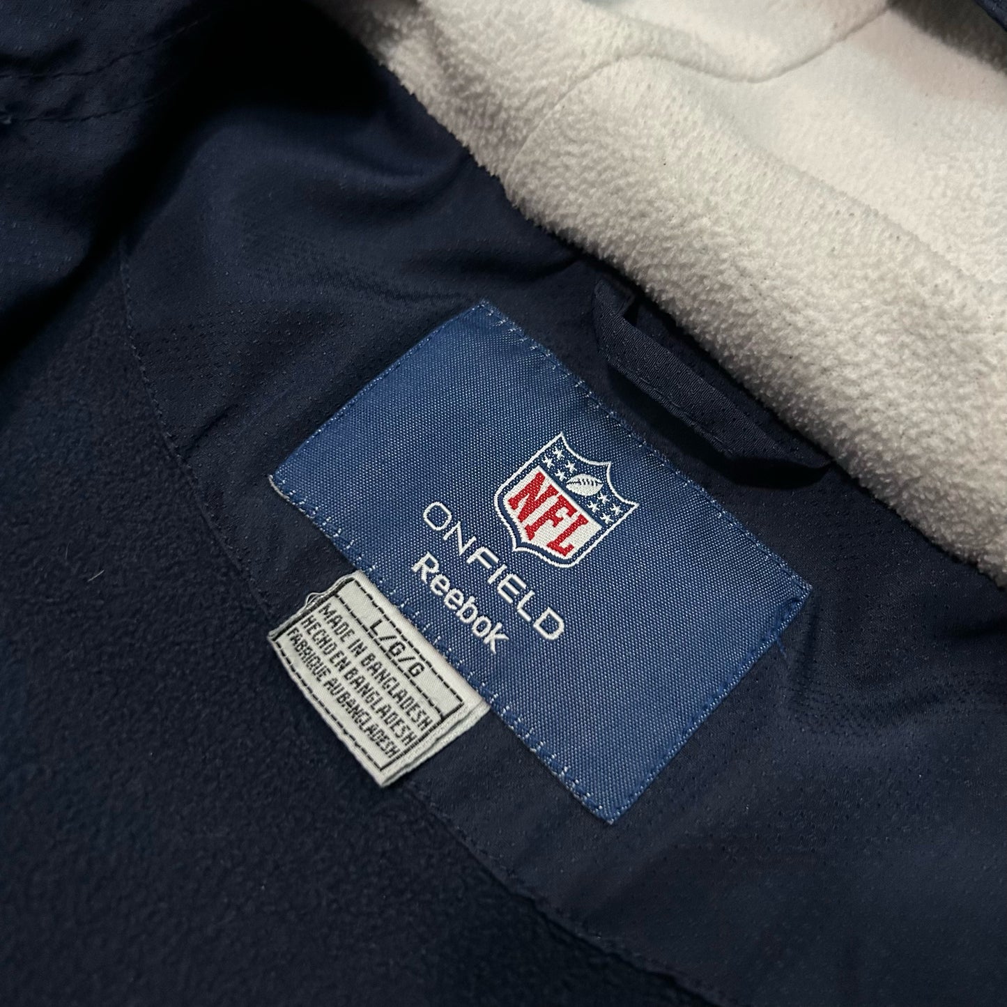 (L) Y2K Reebok Dallas Cowboys NFL Onfield Zip-Up Jacket