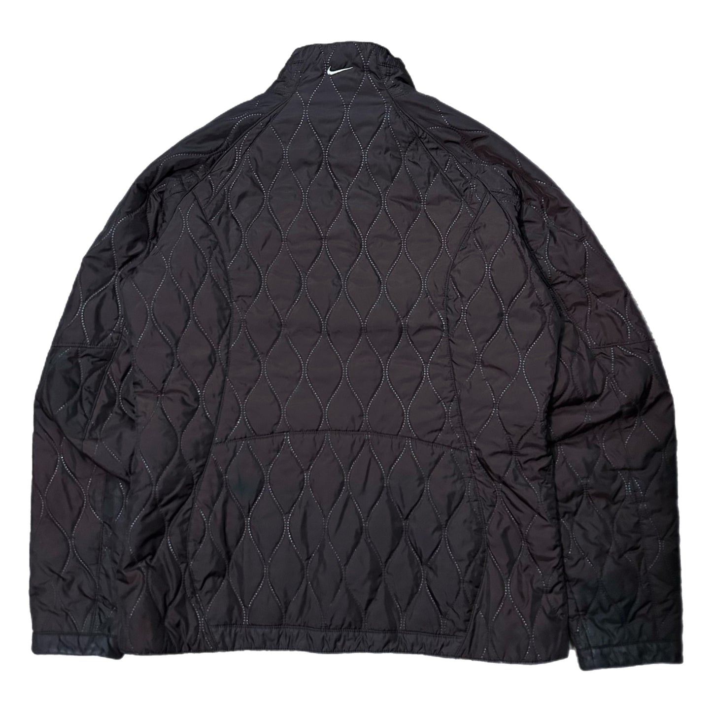 (L) Y2K Womens Nike Brown Insulated Quilted Jacket