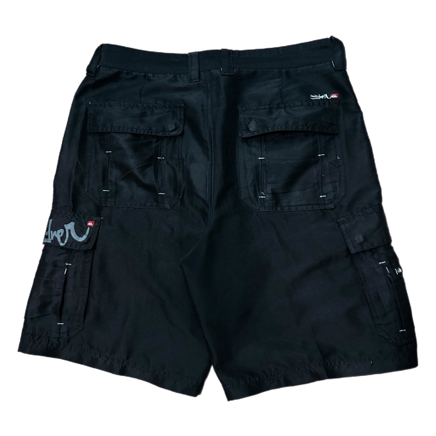 (34) Y2K Quicksilver Black Cargo Shorts