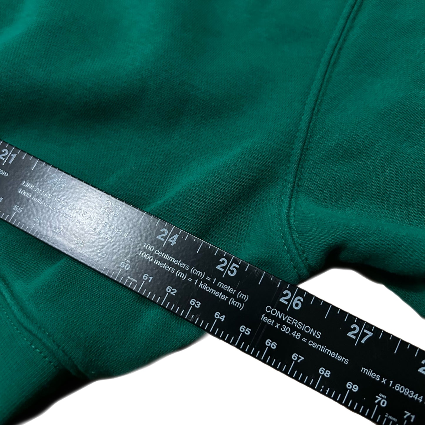 (S) Nike Womens Center Swoosh Green Cropped Crewneck