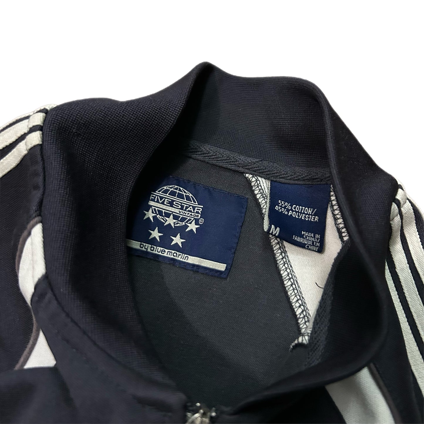 (M) Five Star Vintage Blue Marlin Italia Italy Zip-Up