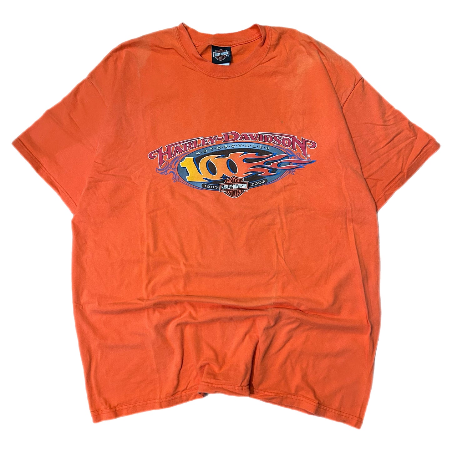 (XXL) 2003 Harley Davidson Akron Ohio Orange Shirt